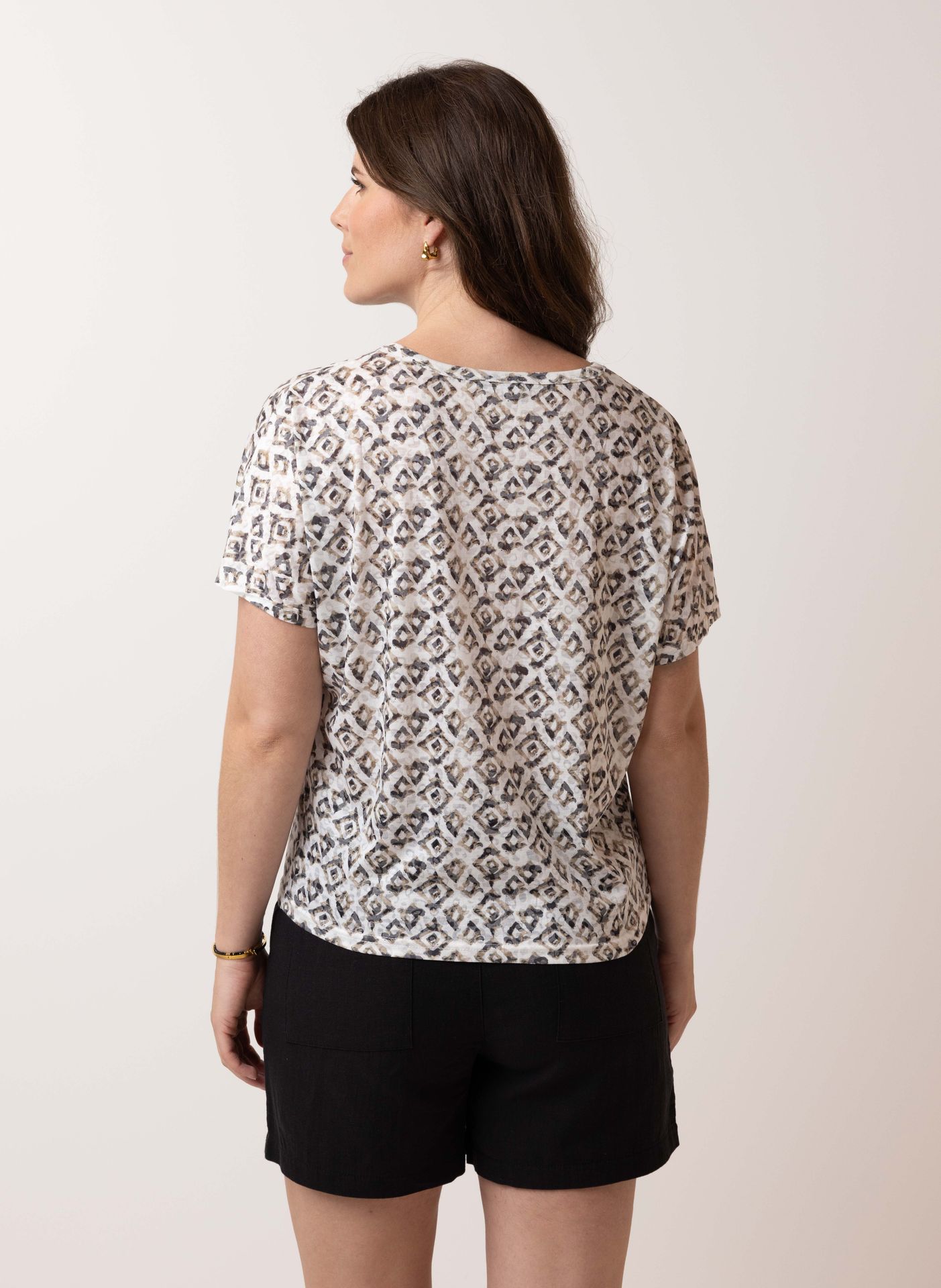 Norah Bruin shirt brown/white 214056-231