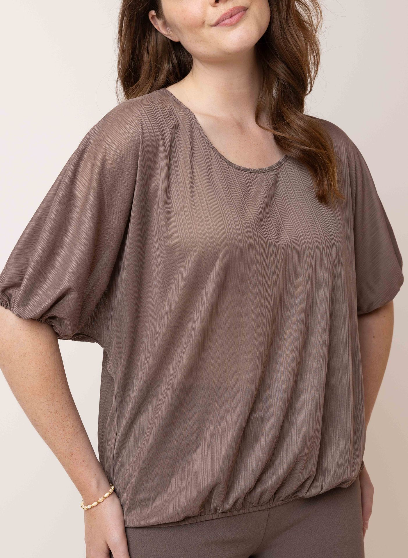 Norah Bruin shirt taupe 214115-204