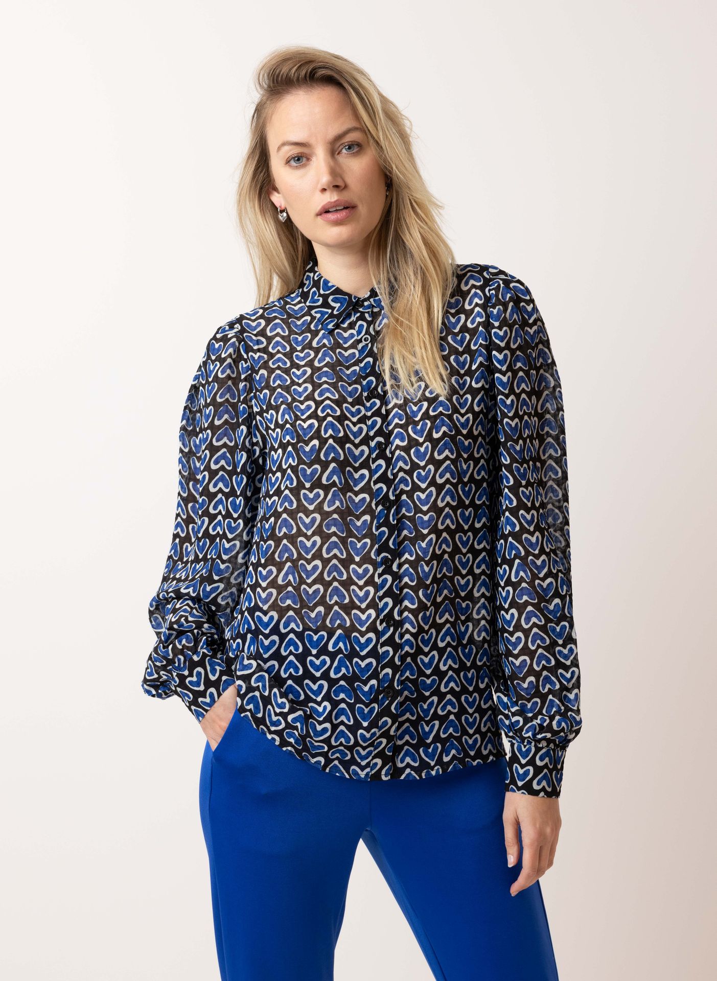 Norah Meerkleurige blouse blue multicolor 215838-420