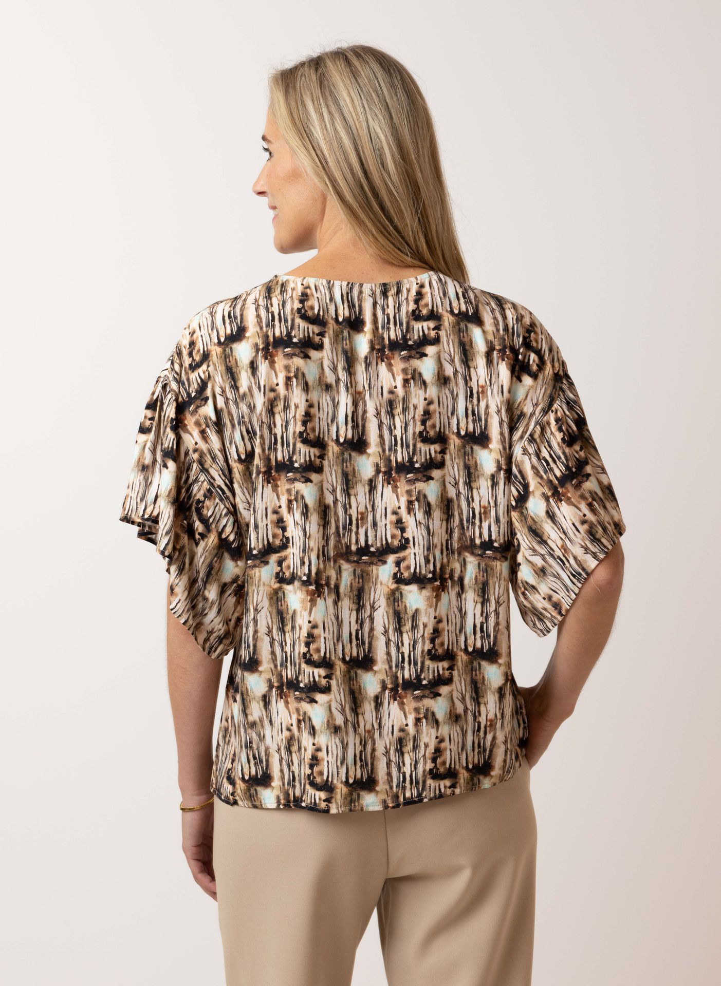 Norah Bruine blouse brown multicolor 215026-220