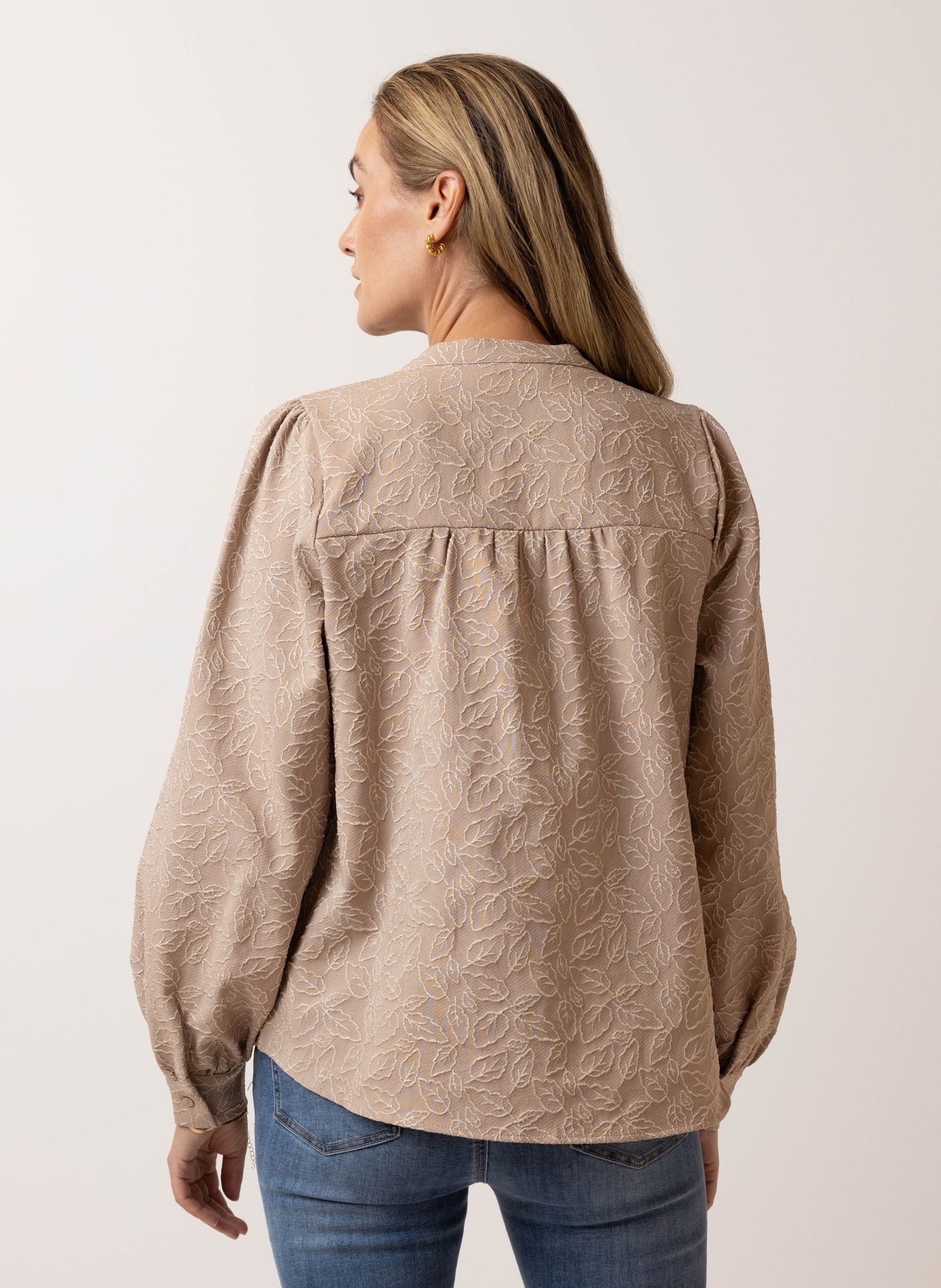 Norah Bruine blouse sand 215728-110