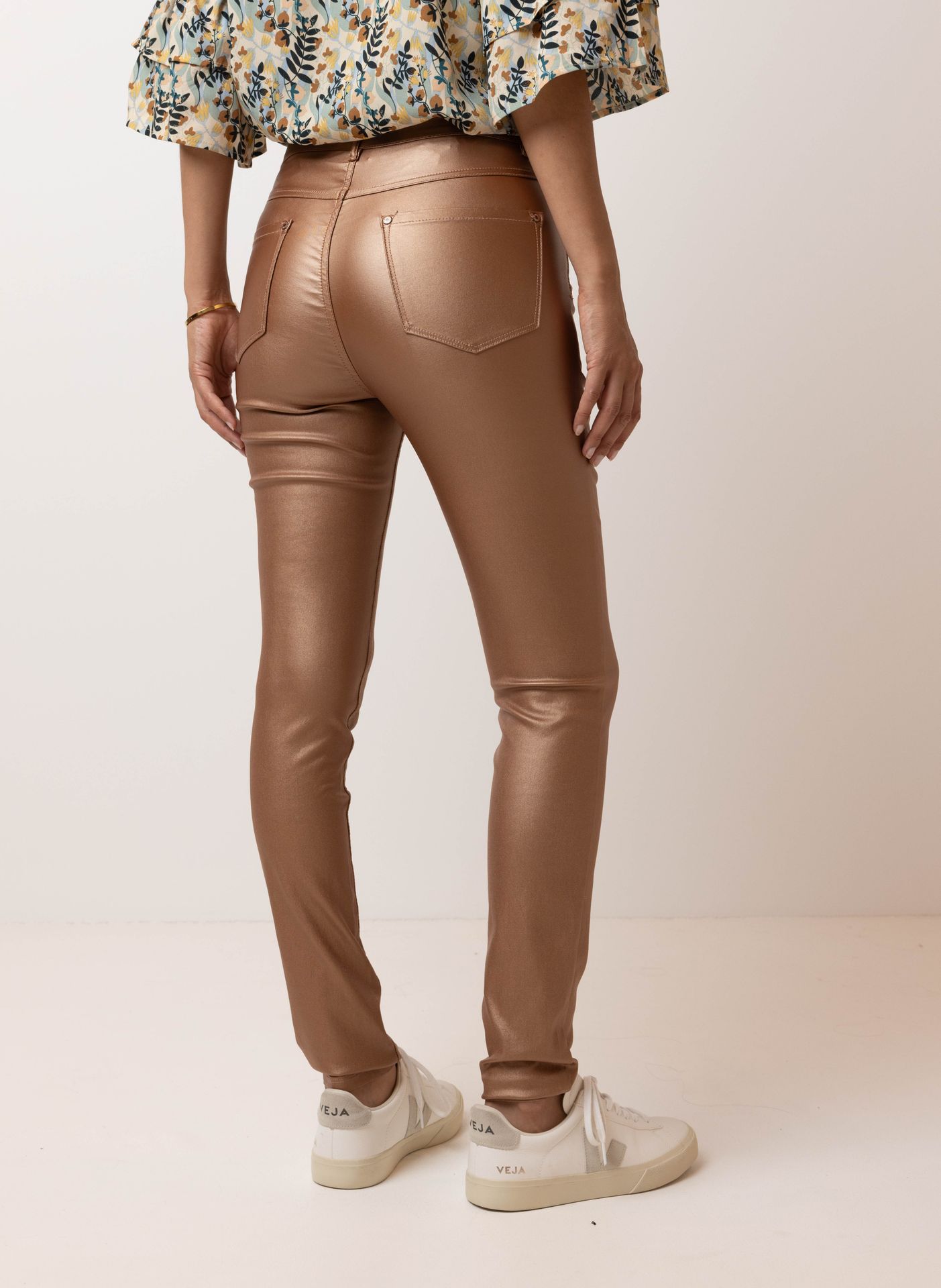 Norah Bruine broek bronze 214714-310