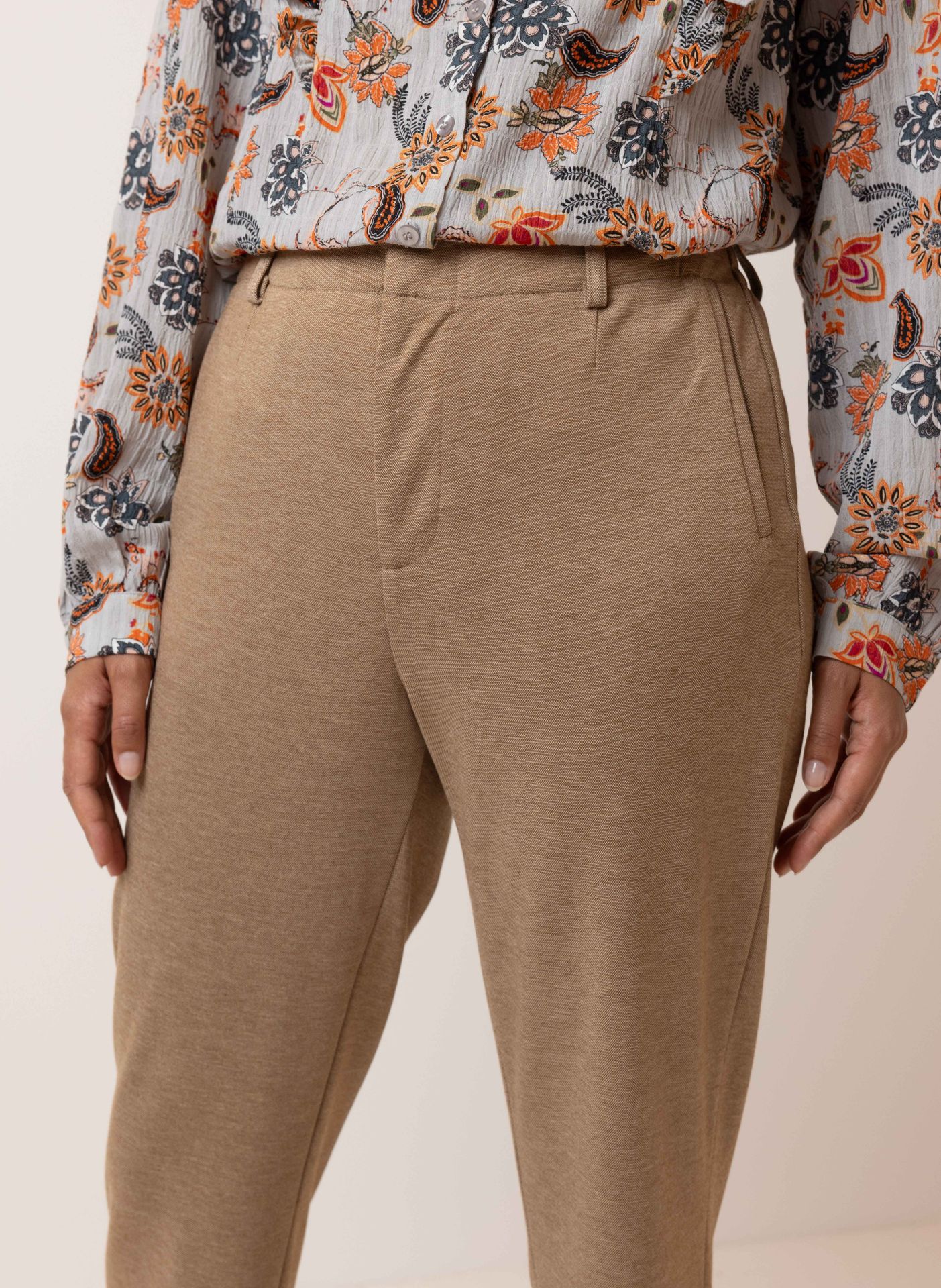 Norah Bruine pantalon camel 215083-271