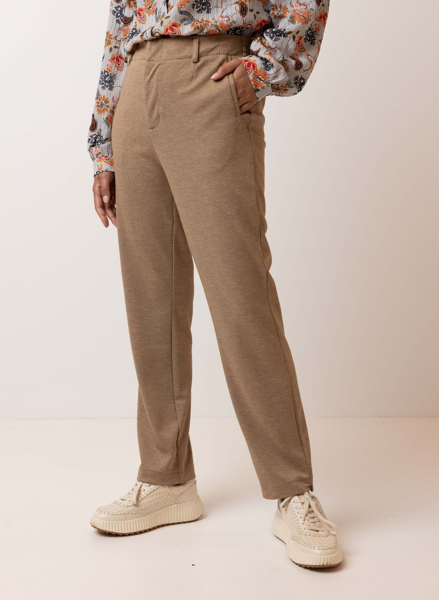 Norah Bruine pantalon camel 215083-271