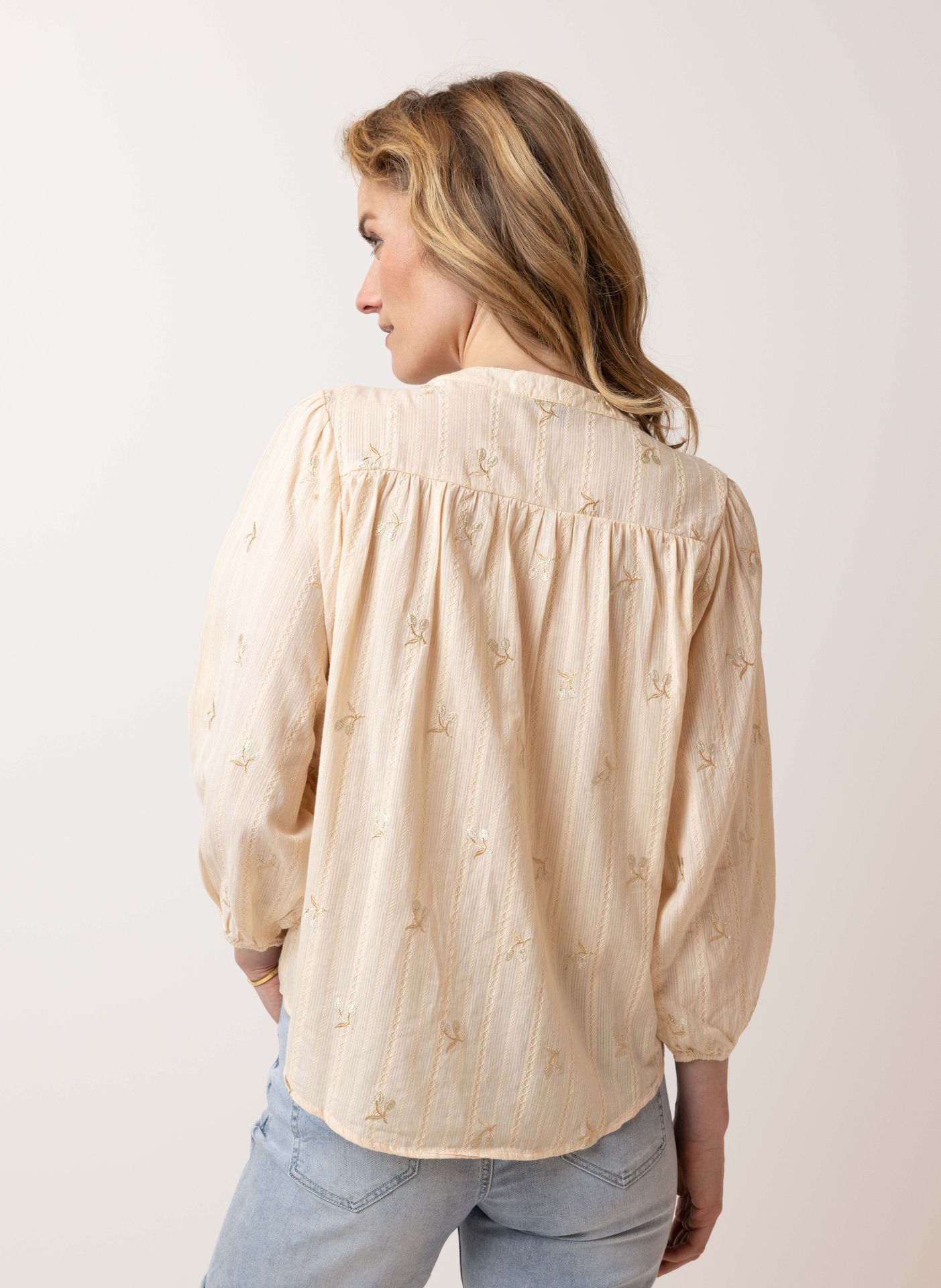 Norah Champagnekleurige blouse champagne 214479-103