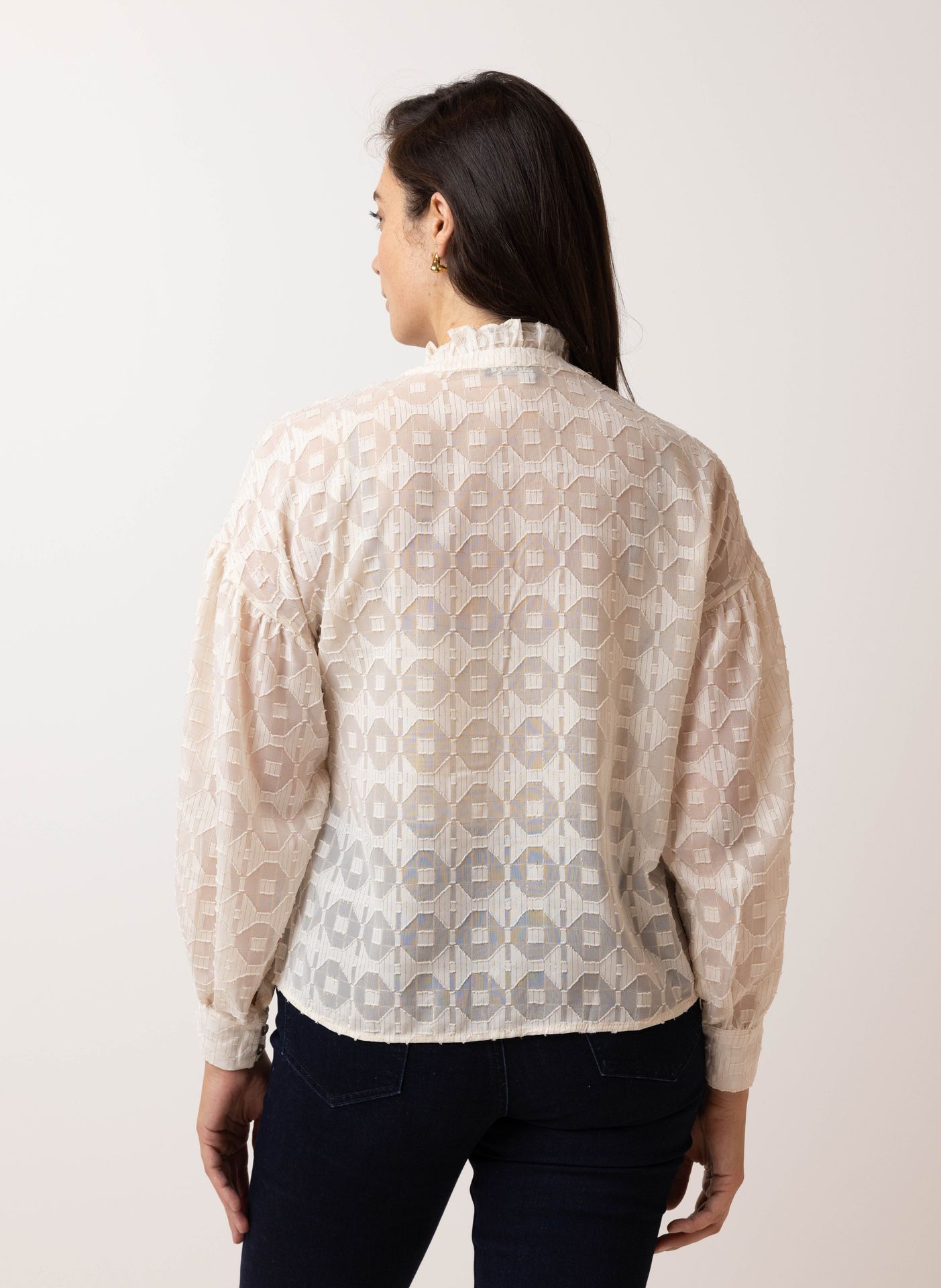 Norah Champagnekleurige blouse champagne 215023-103