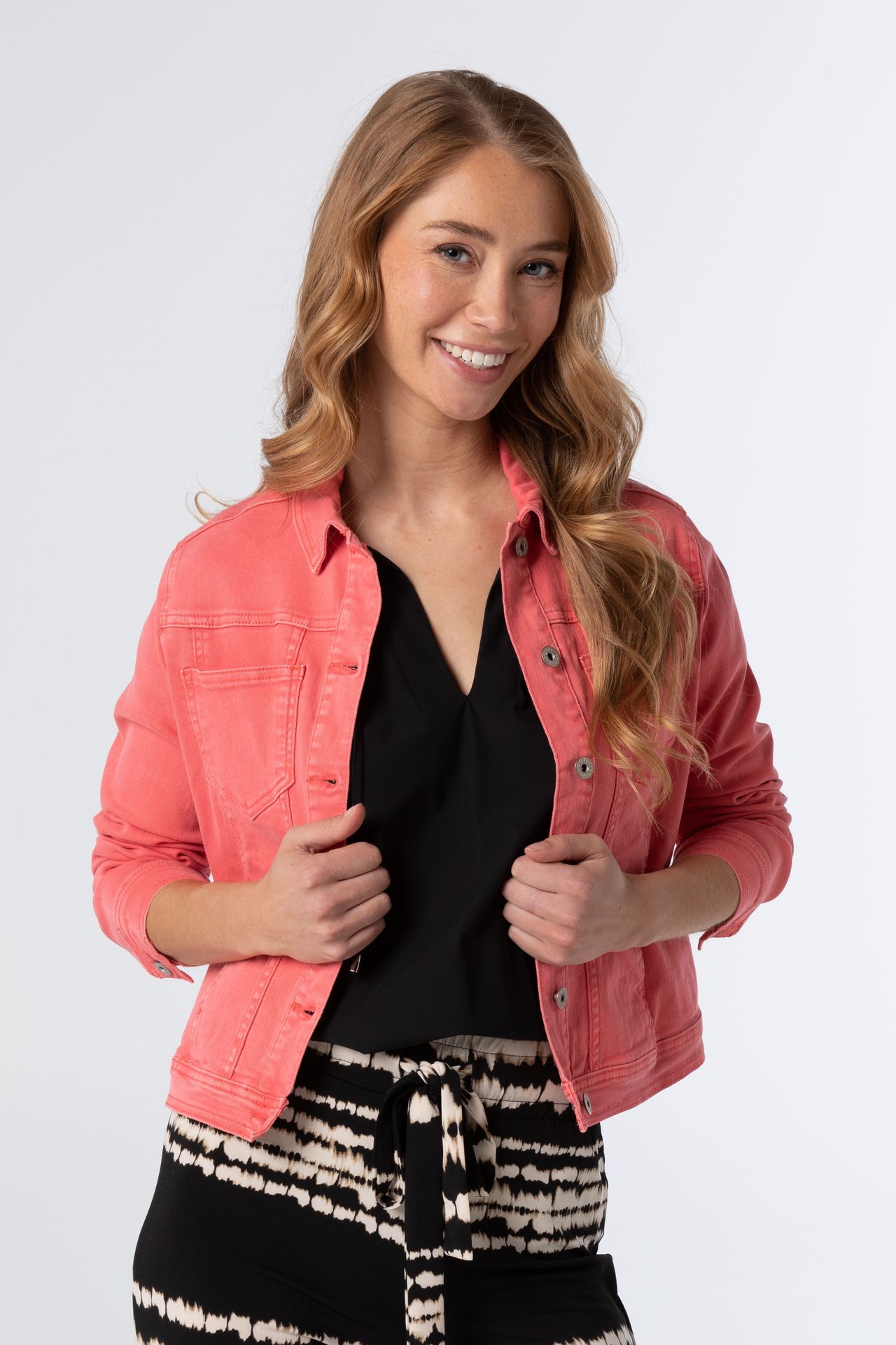 Norah Denim jacket roze coral 212557-706