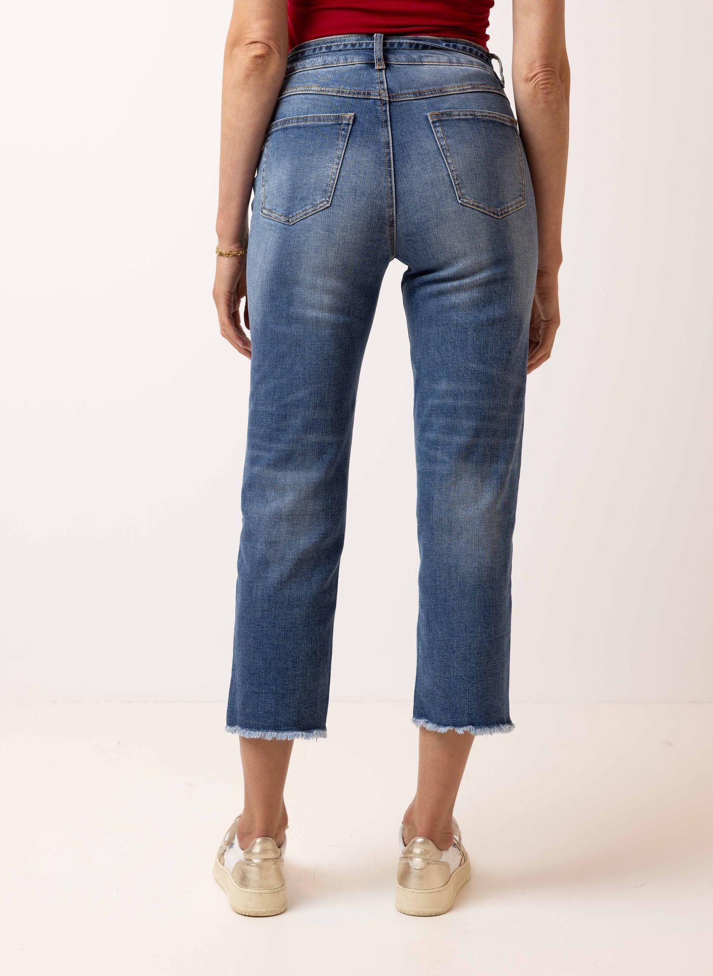 Norah Denim jeans met strik denim blue 215095-472