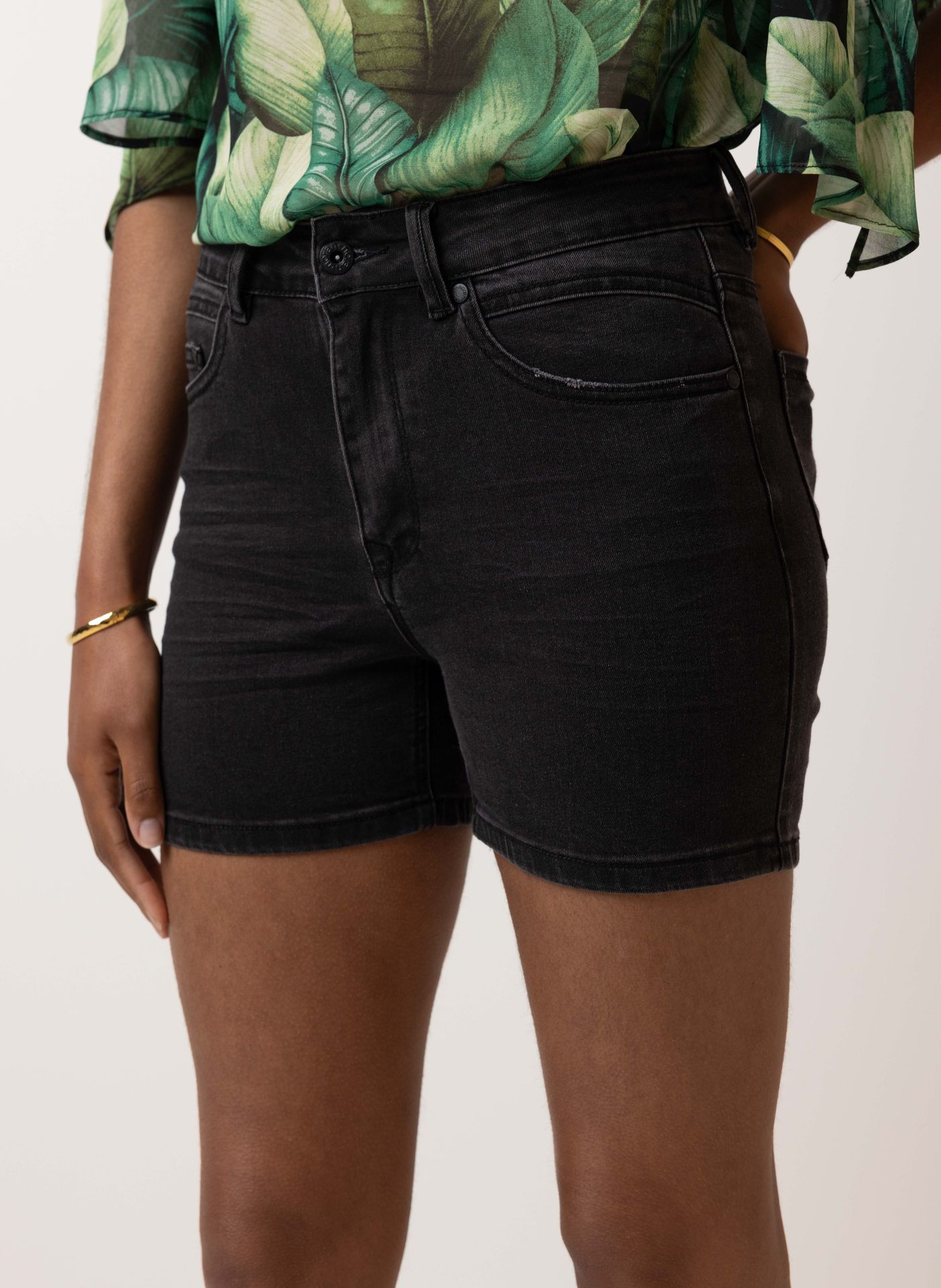 Norah Denim short Anna zwart black 210841-001