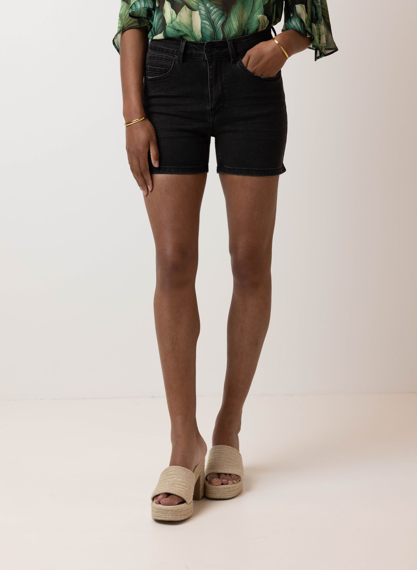 Norah Denim short Anna zwart black 210841-001