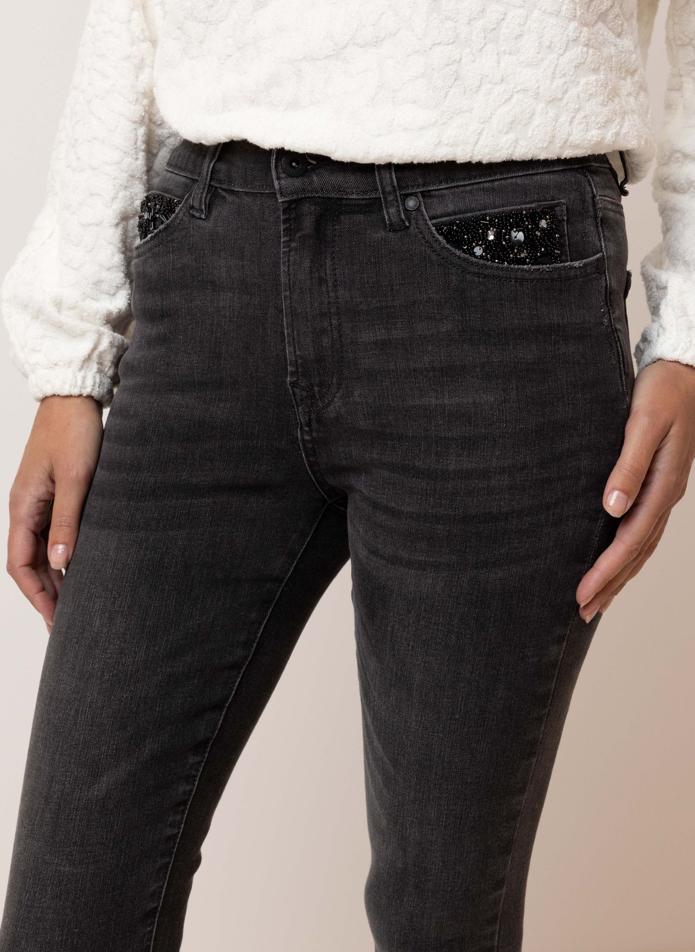 Norah Donkergrijze denim jeans dark grey 215168-096