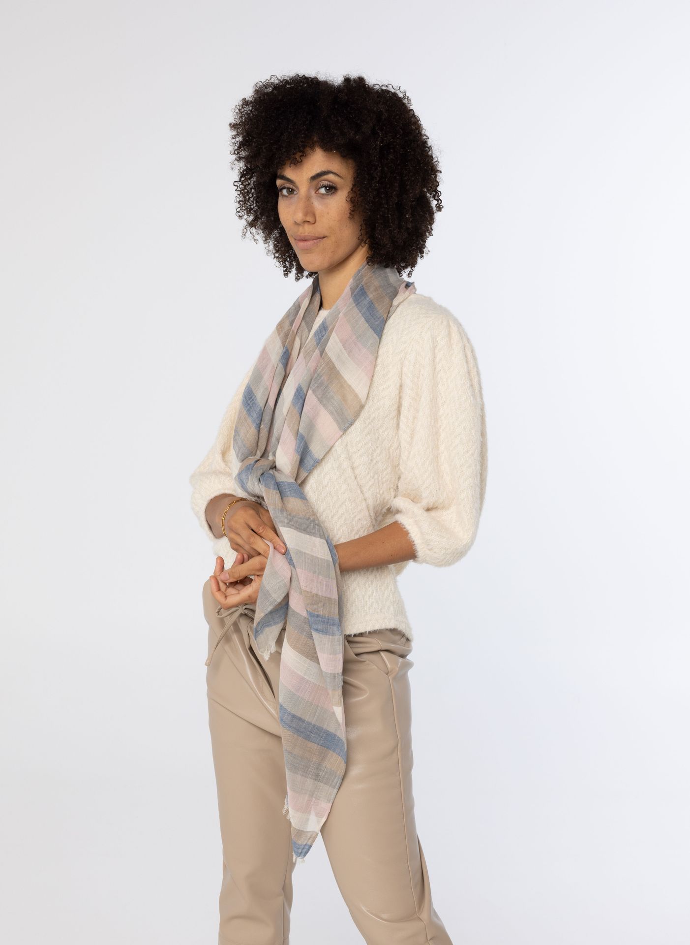 Norah Dunne gestreepte sjaal multicolor 214397-002