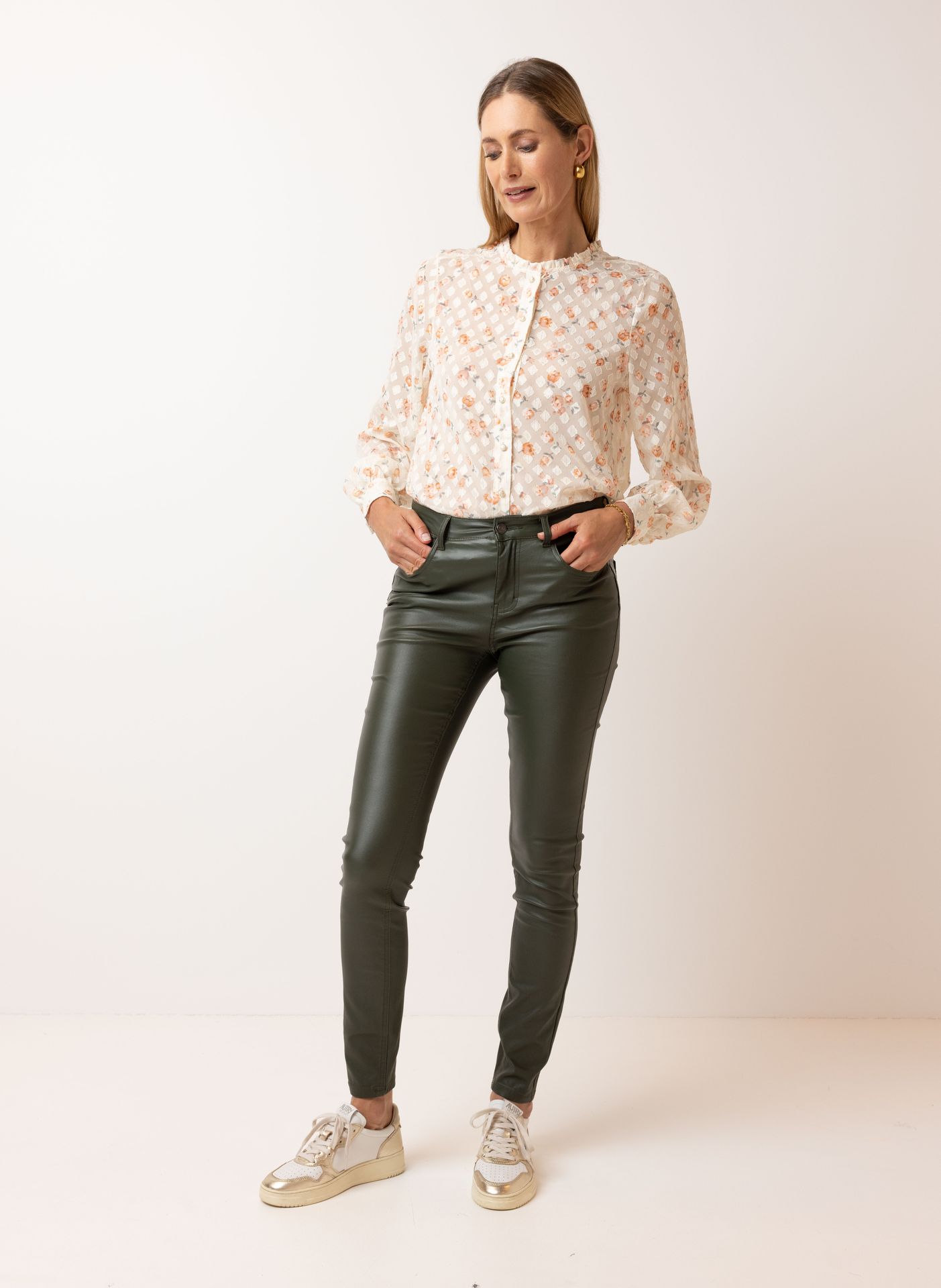 Norah Ecru blouse ecru/orange 215183-177