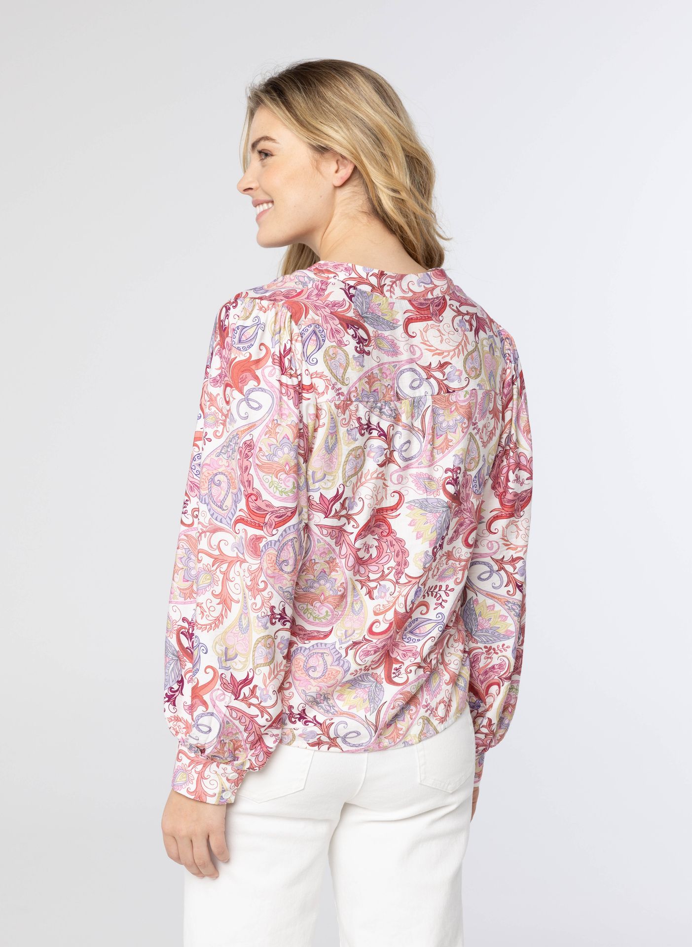 Norah Ecru blouse met print ecru multicolor 214244-122