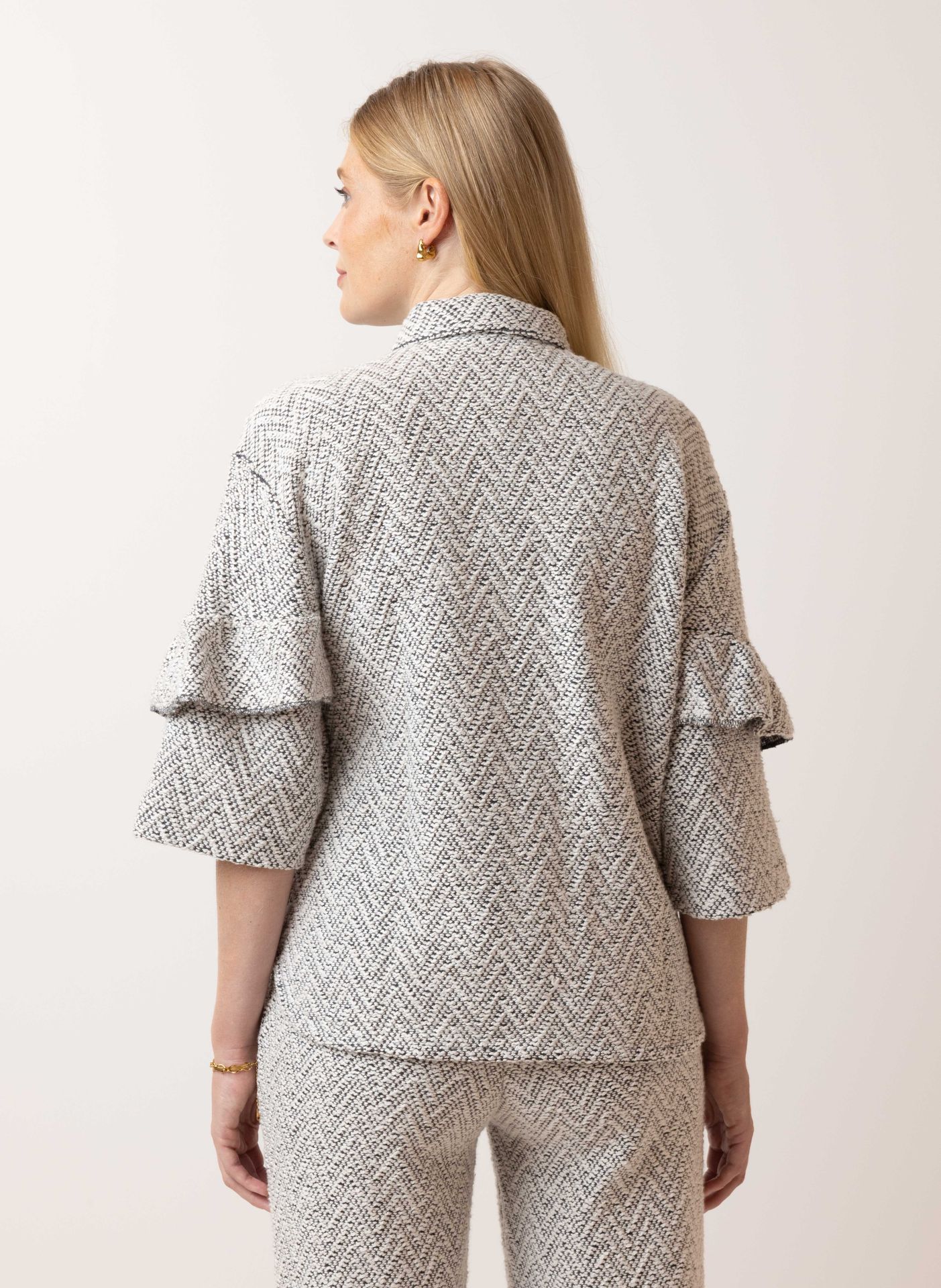 Norah Ecru/grijze blouse ecru/grey 215229-180