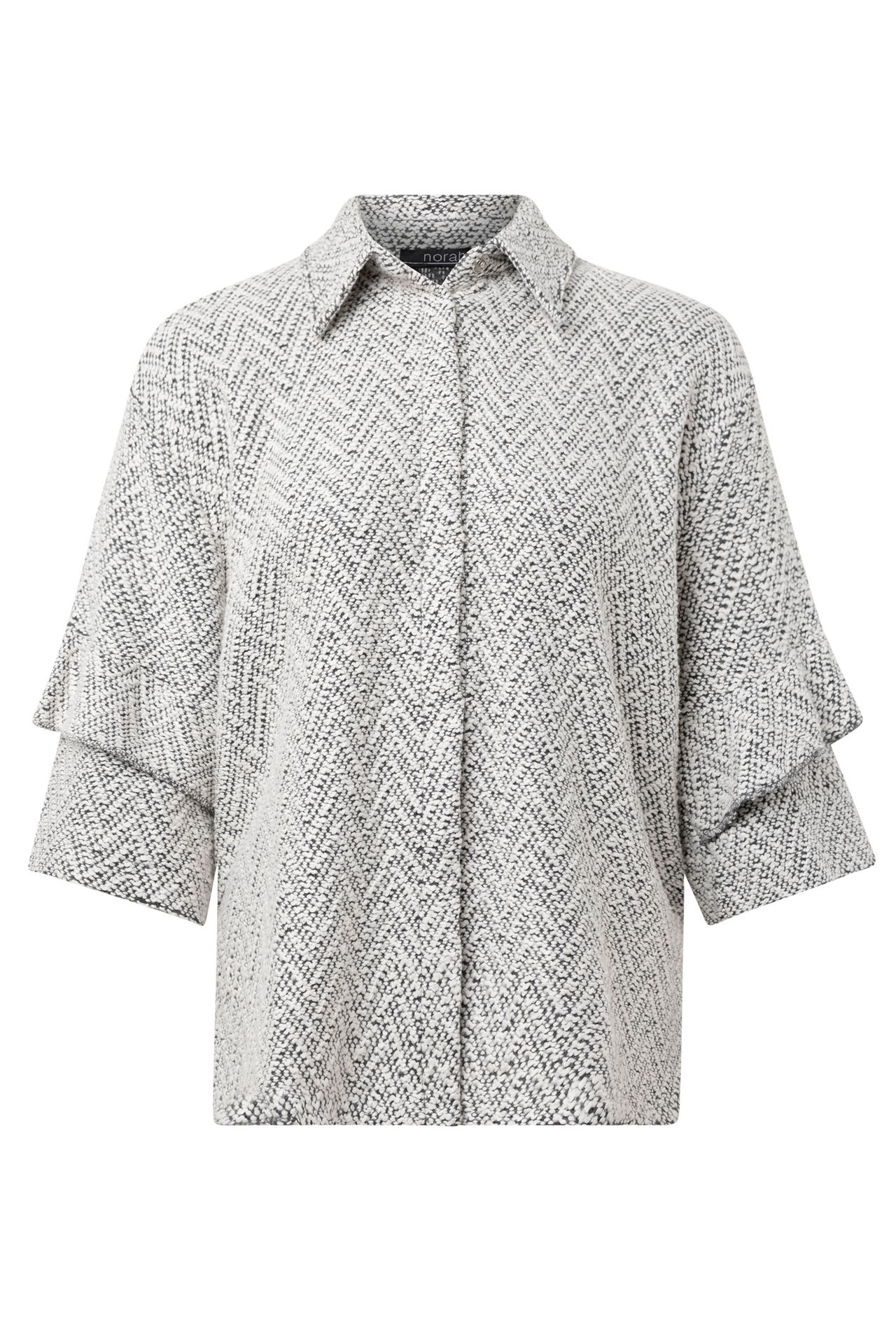 Norah Ecru/grijze blouse ecru/grey 215229-180