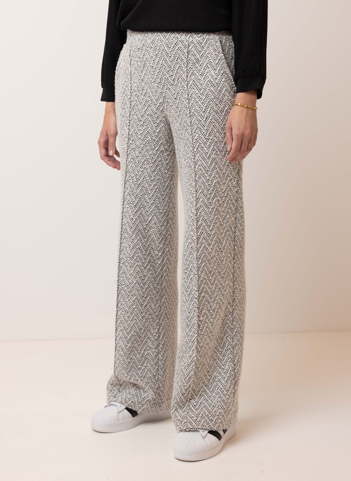 Norah Ecru/grijze pantalon ecru/grey 215225-180