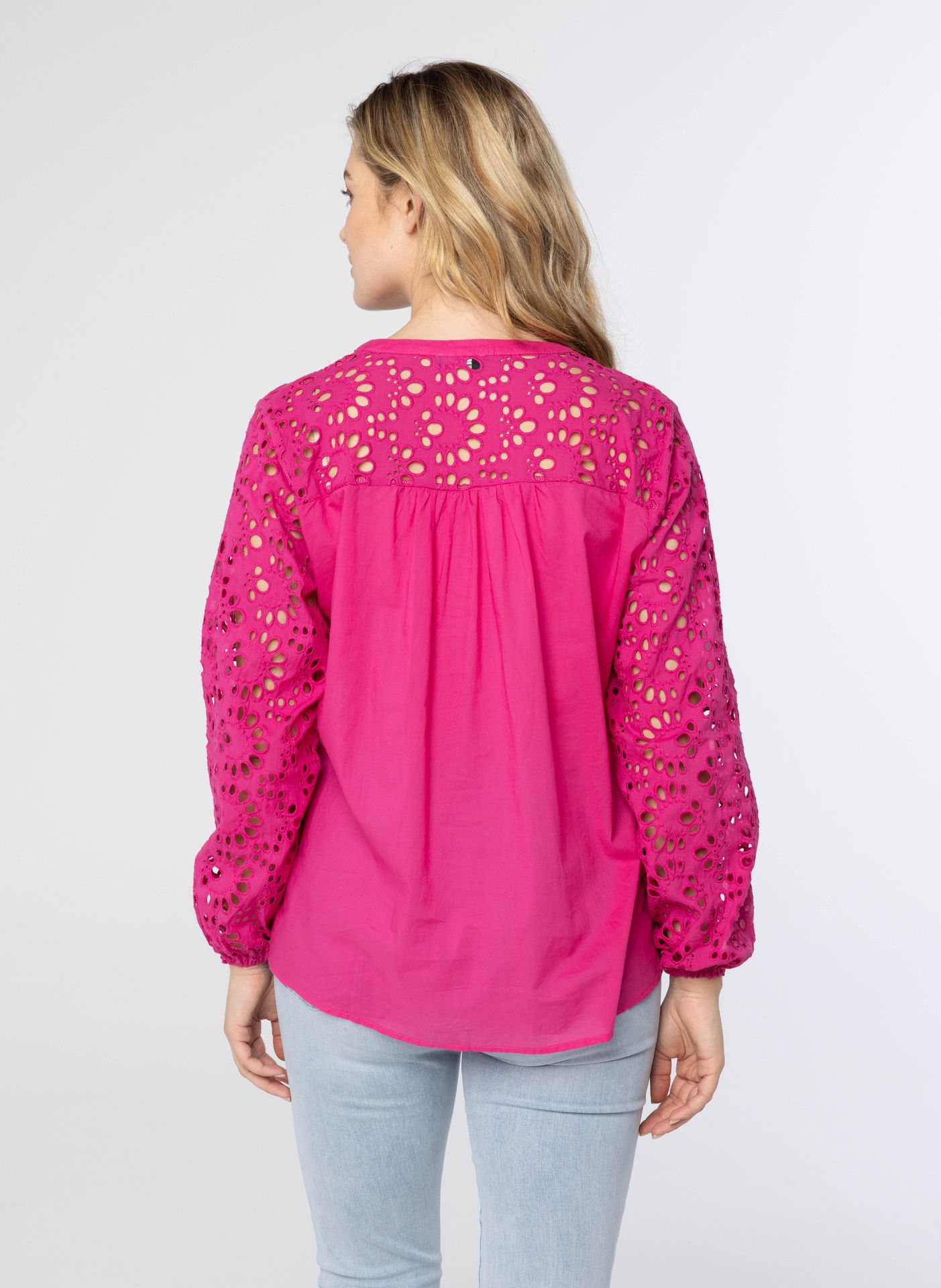 Norah Fuchsia blouse embroidery geranium 213670-664