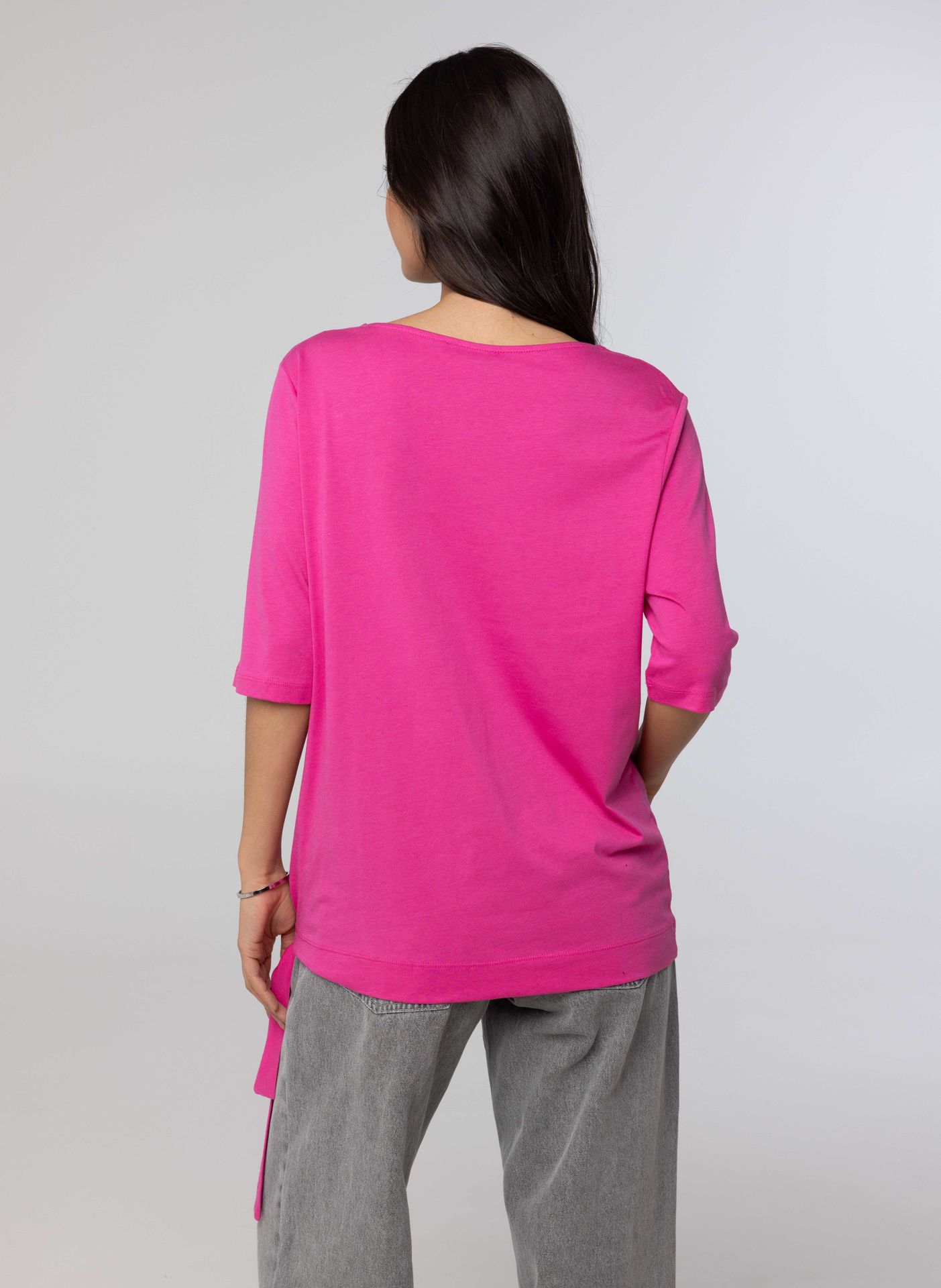 Norah Fuchsia shirt met strik geranium 209993-664