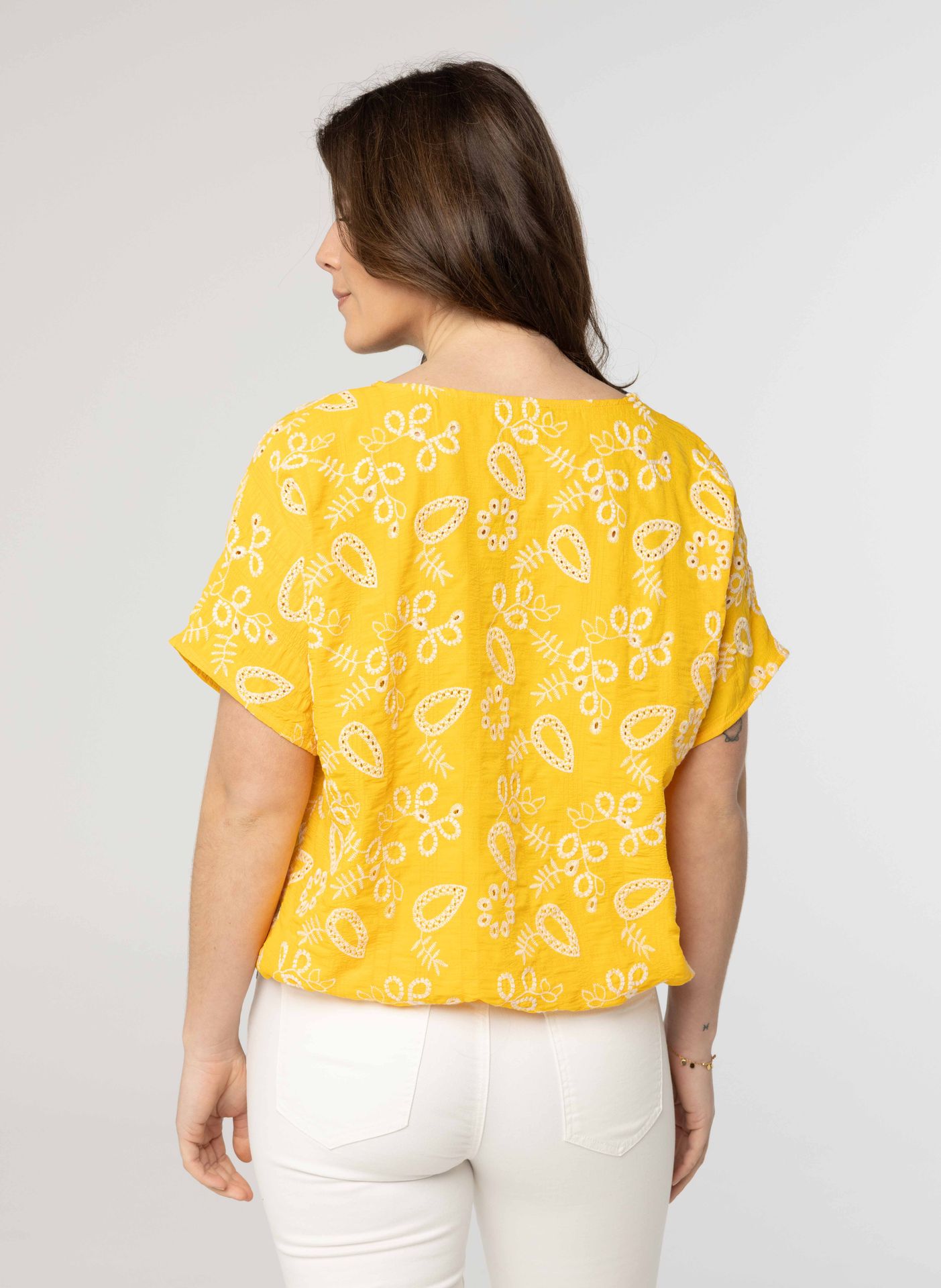 Norah Gele blouse met print yellow 213676-300