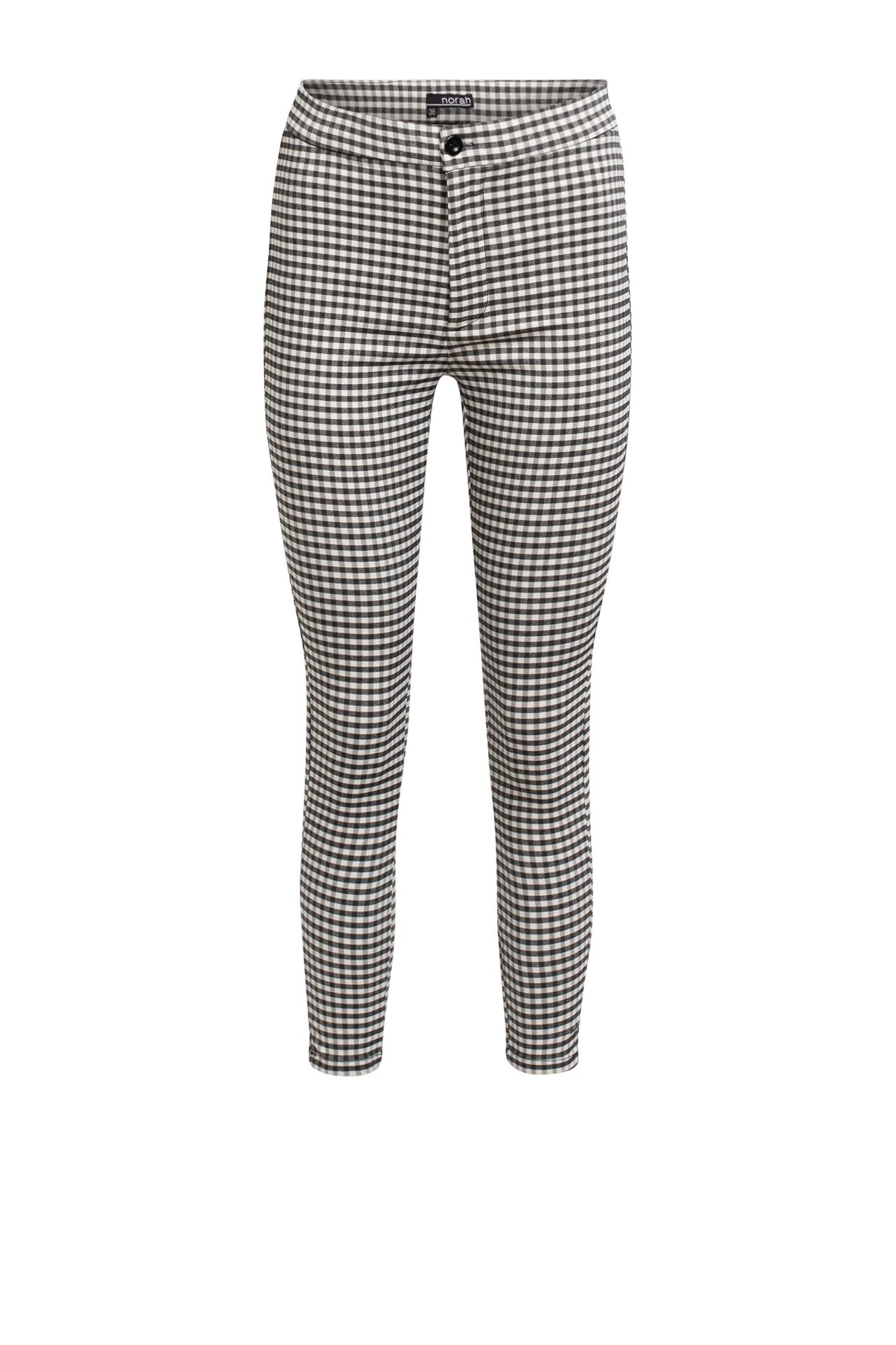 Norah Geruite broek black/white 210852-031