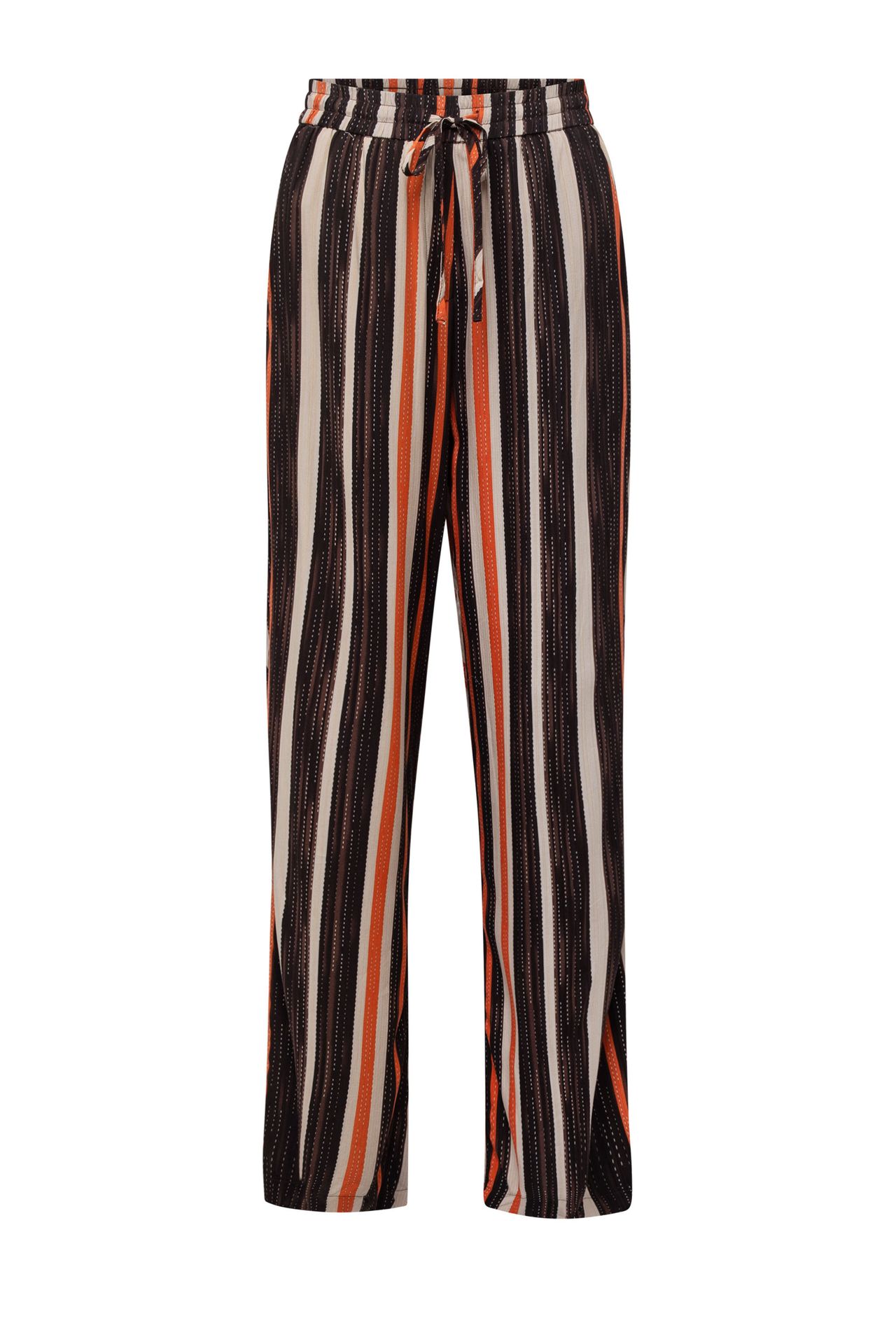 Norah Gestreepte bruine pantalon brown/orange 214059-237