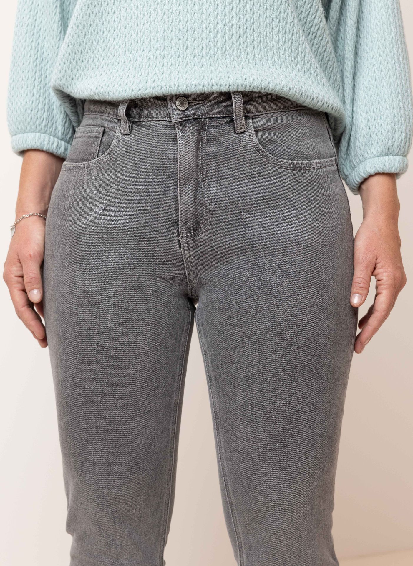 Norah Glanzende grijze denim silver 215299-099