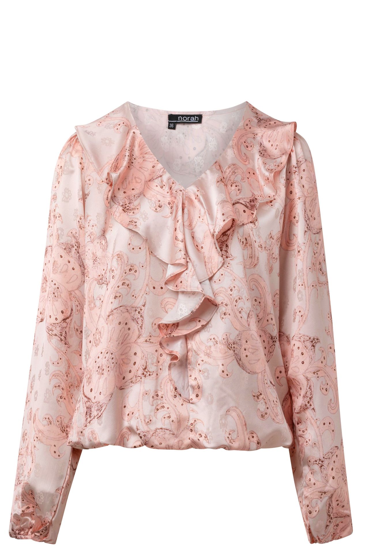 Norah Glanzende roze blouse rose multicolor 215080-910