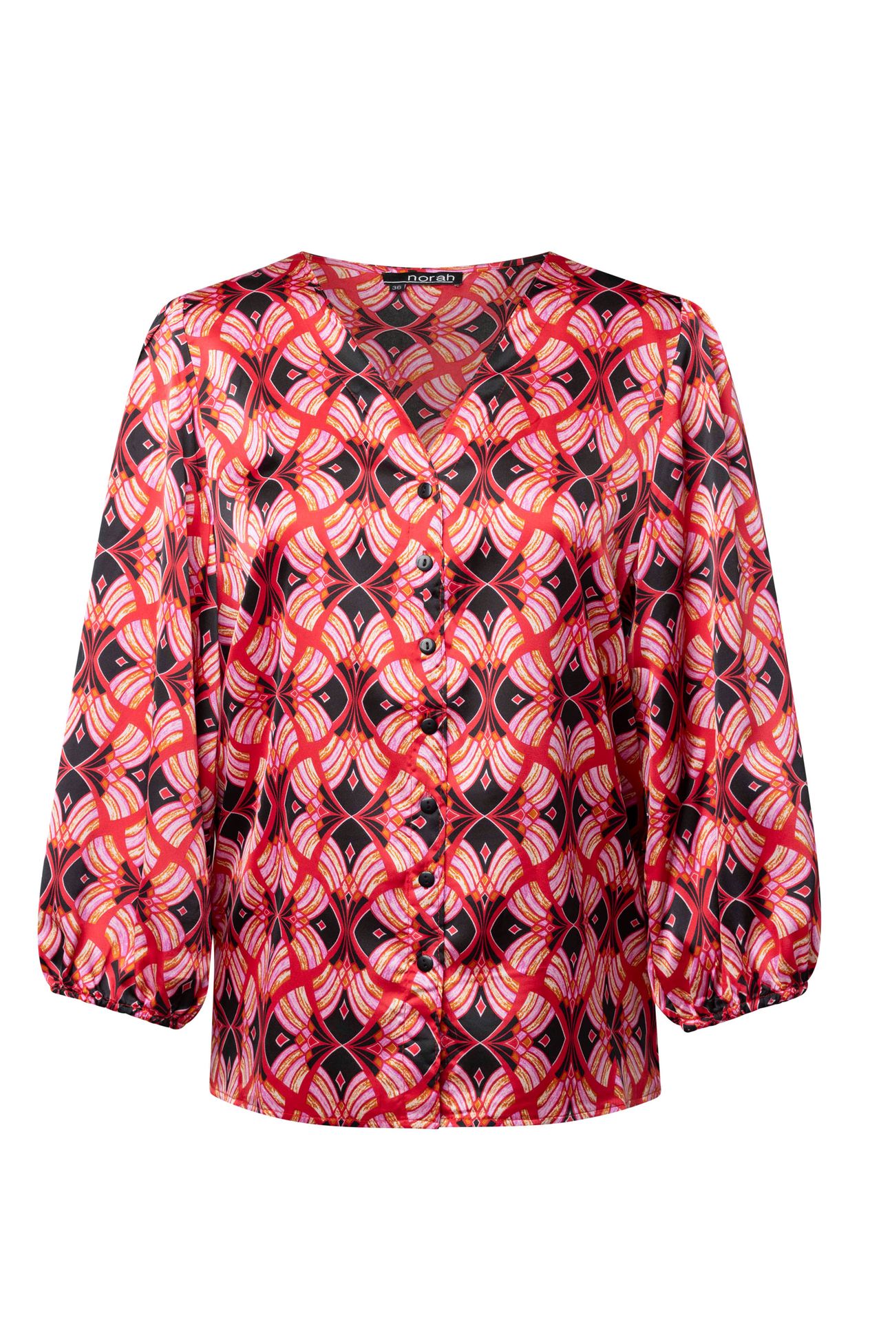Norah Grafische blouse rood red multicolor 214165-620