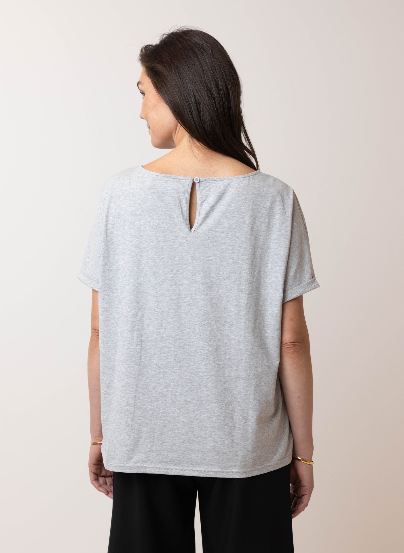 Norah Grijs shirt grey melange 214774-050