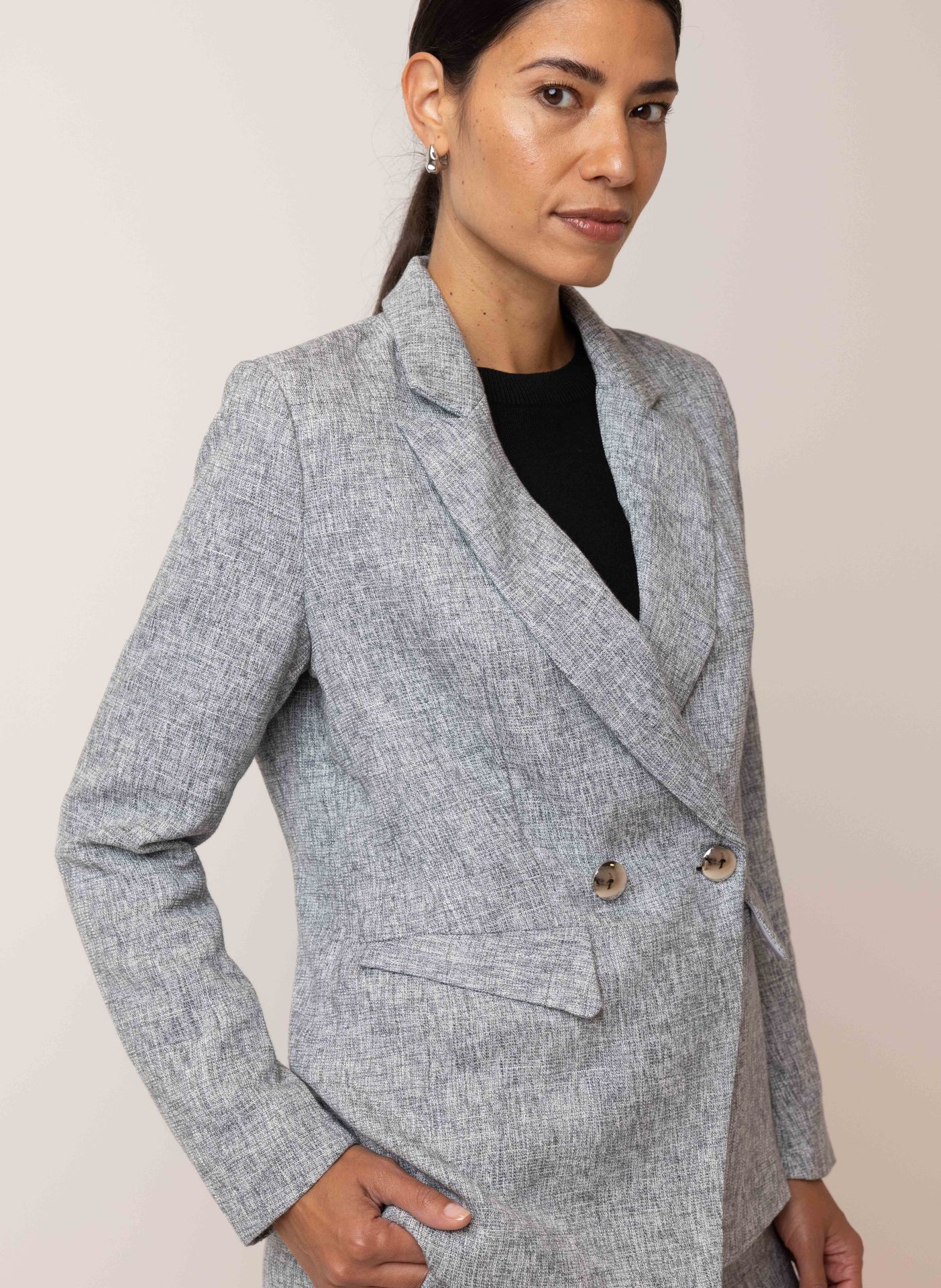 Norah Grijze blazer grey 215302-045