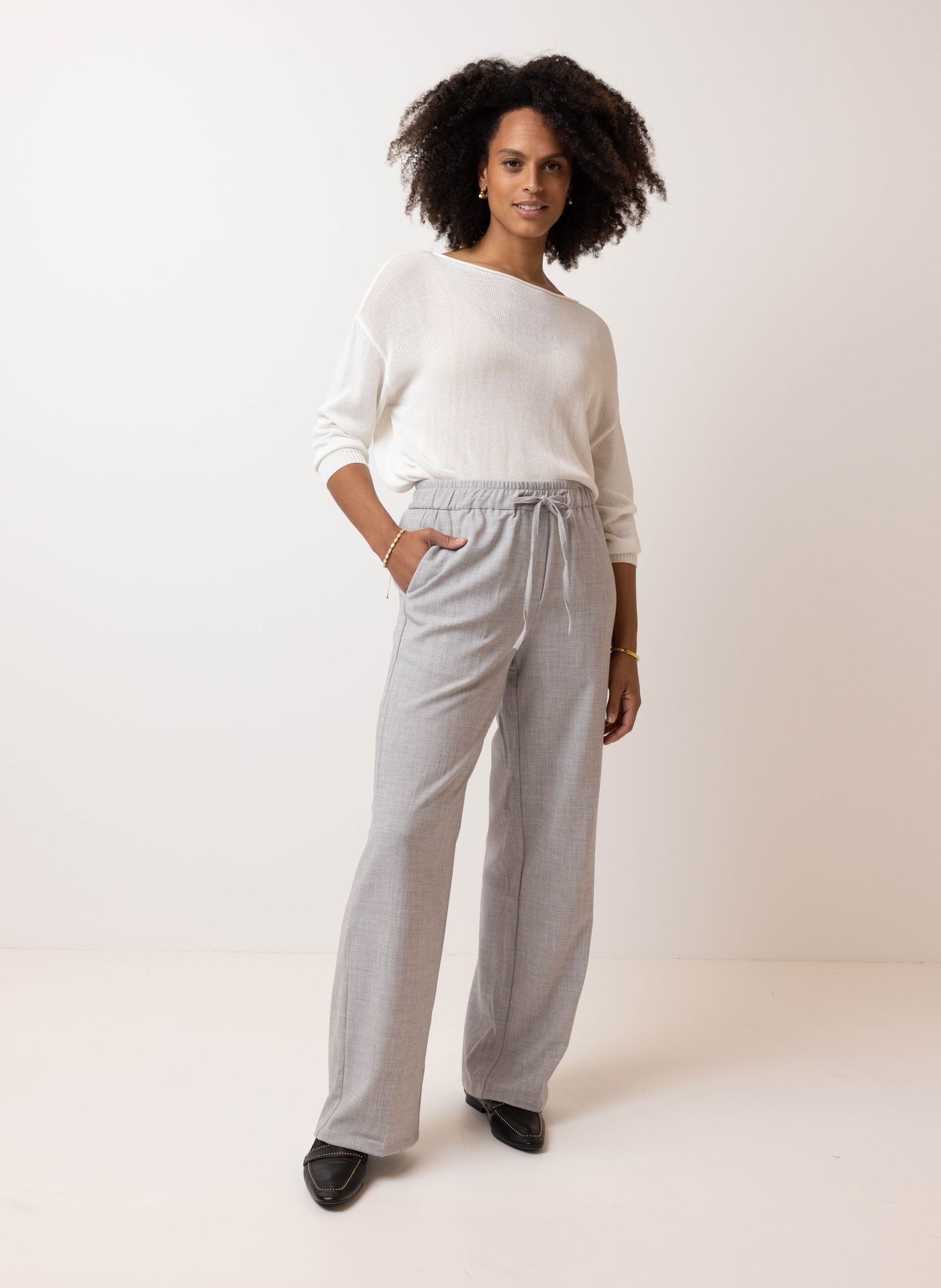 Norah Grijze pantalon light grey 214443-051