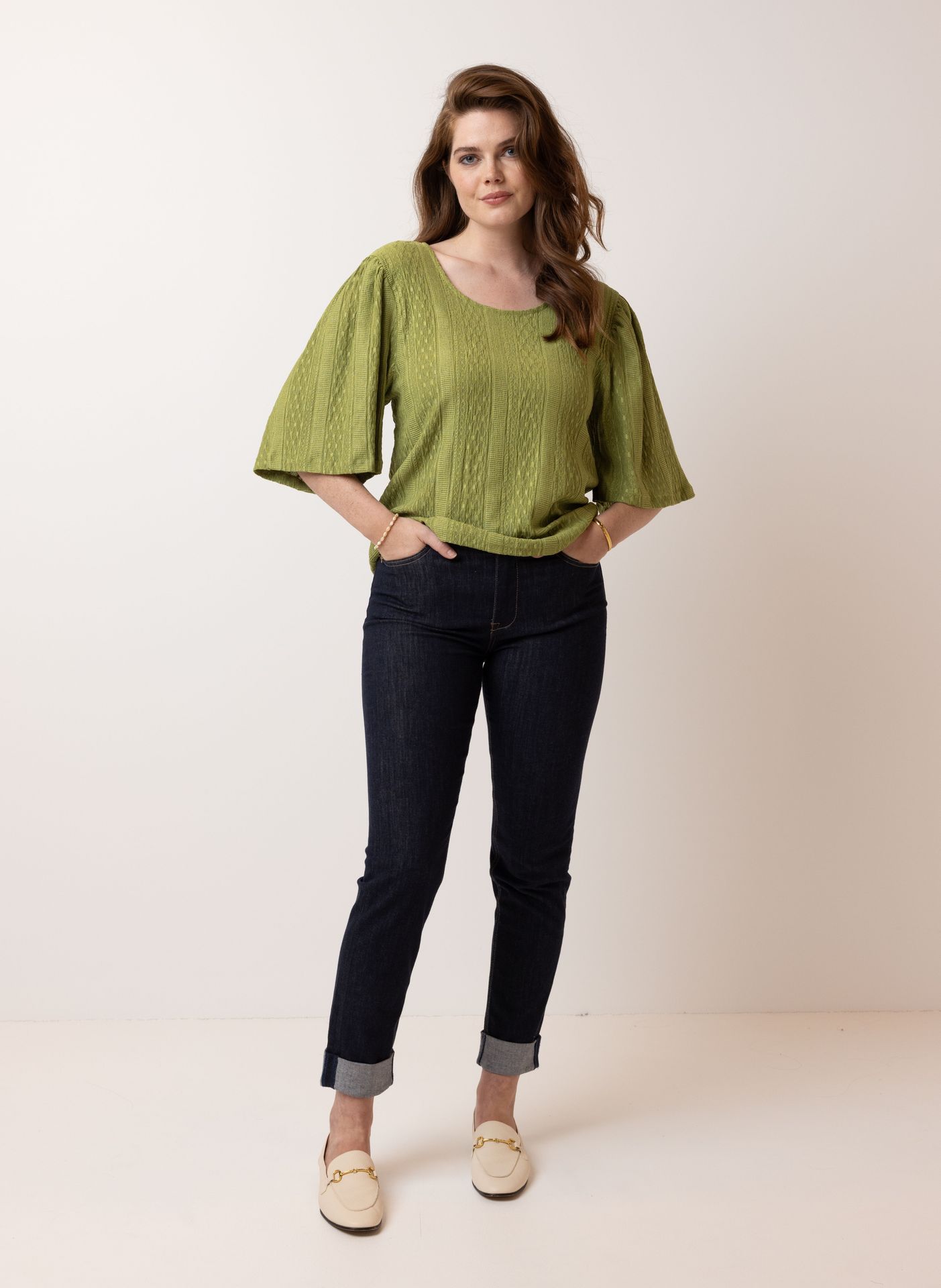 Norah Groen shirt olive green 214873-594