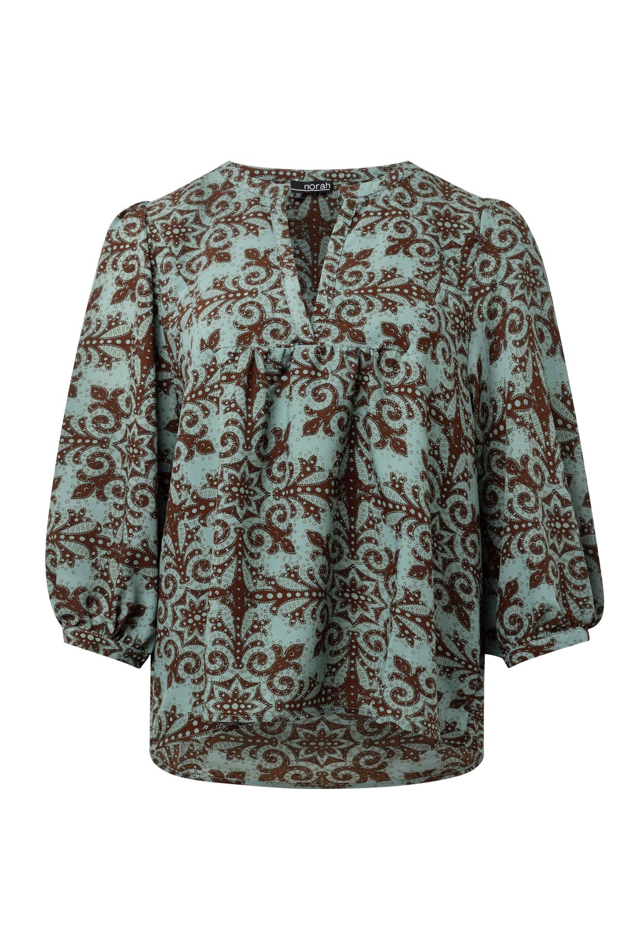 Norah Groen/bruine blouse green/brown 213988-532