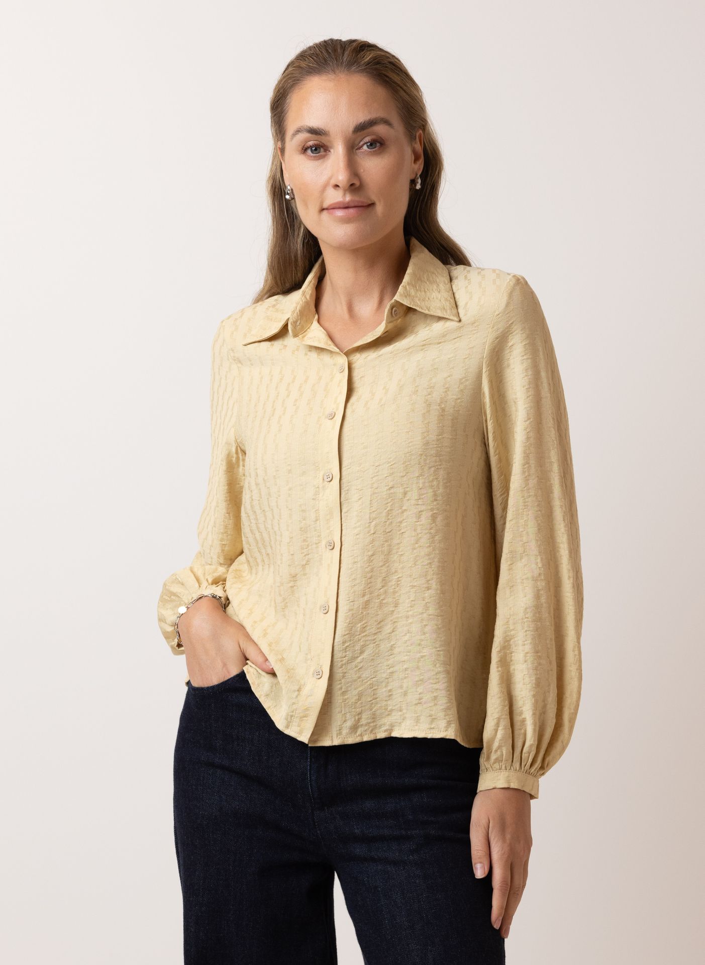 Norah Zandkleurige blouse champagne 215276-103