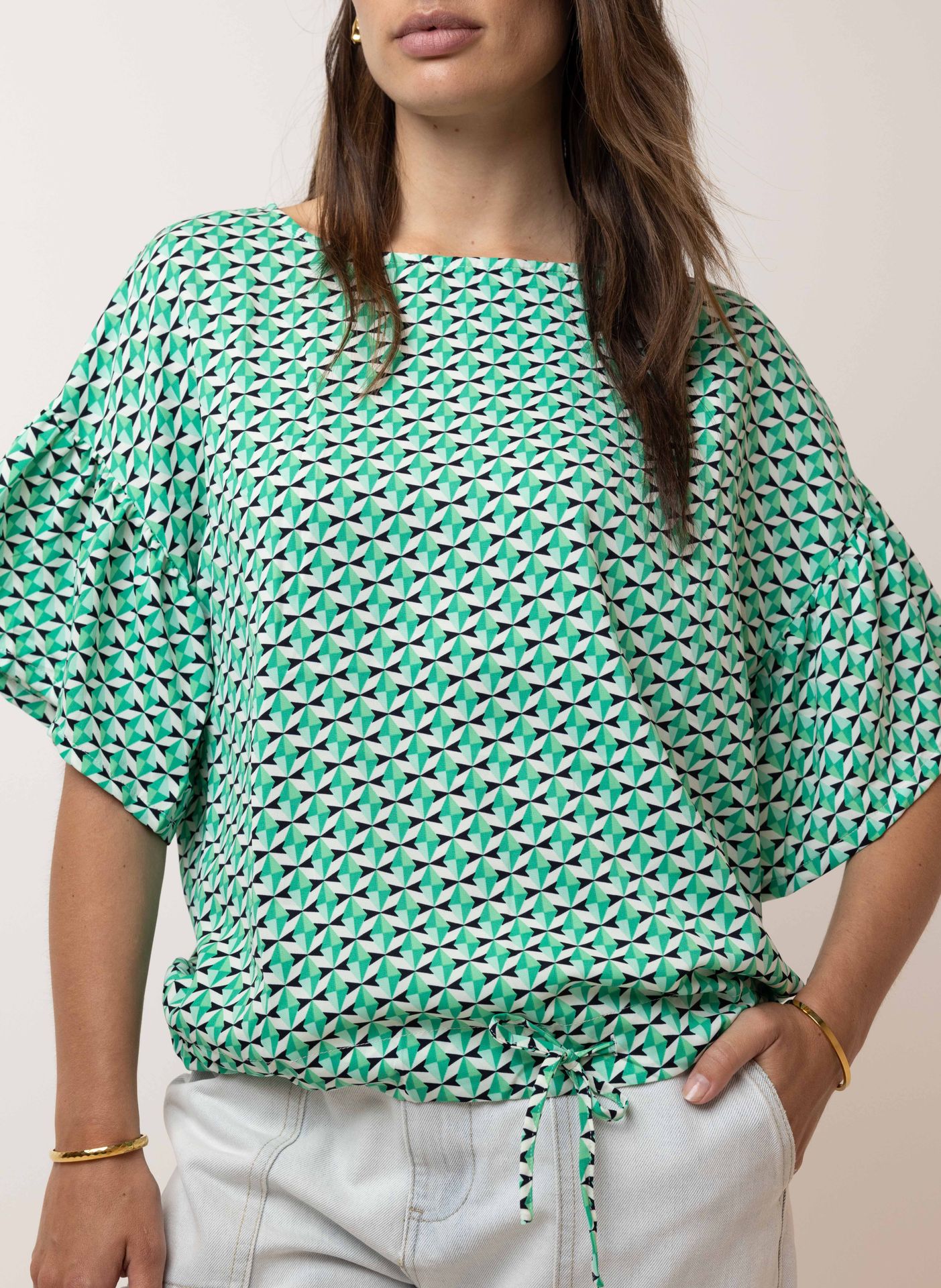 Norah Groene blouse green multicolor 213738-520