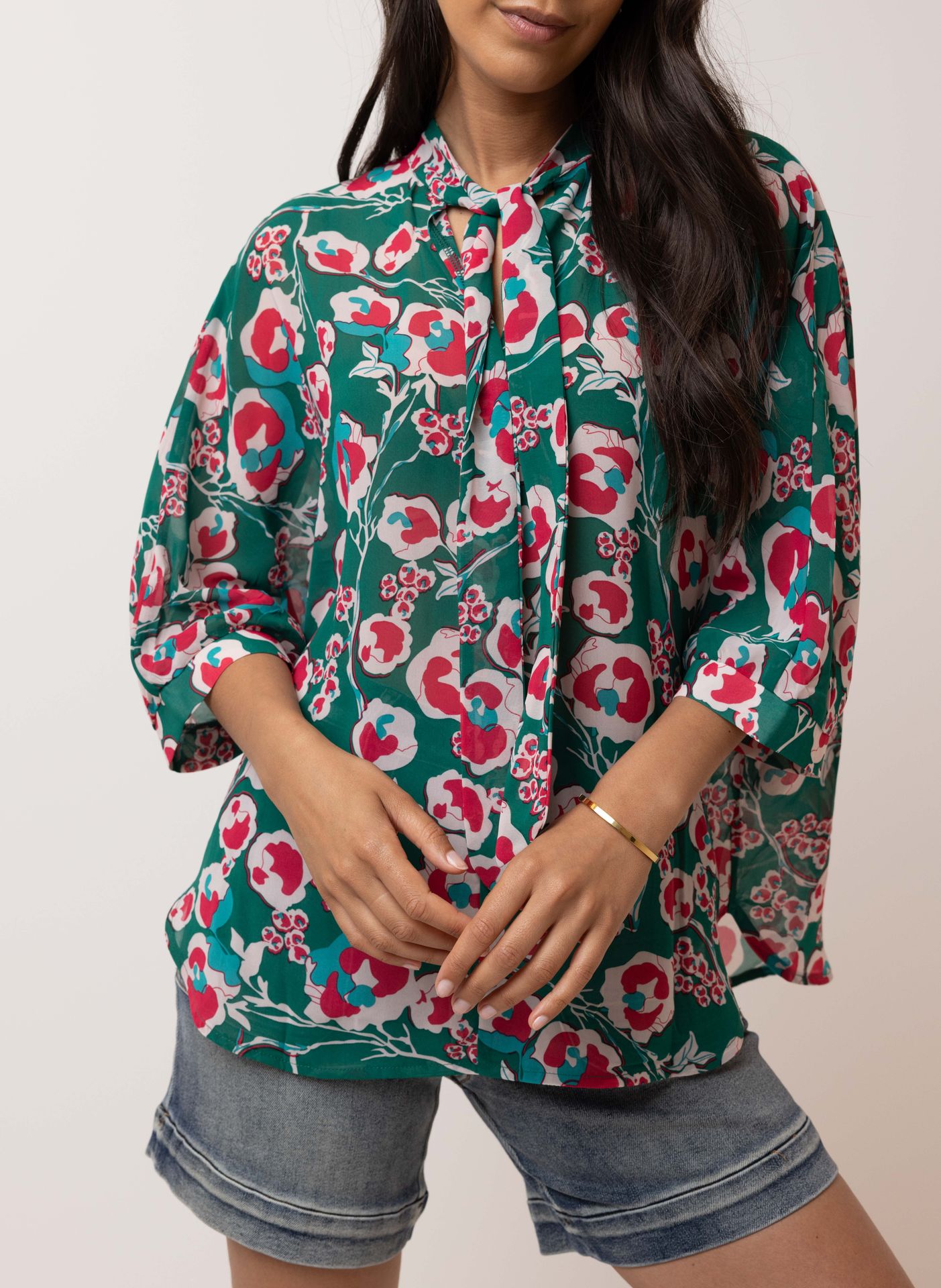 Norah Groene blouse green multicolor 214441-520