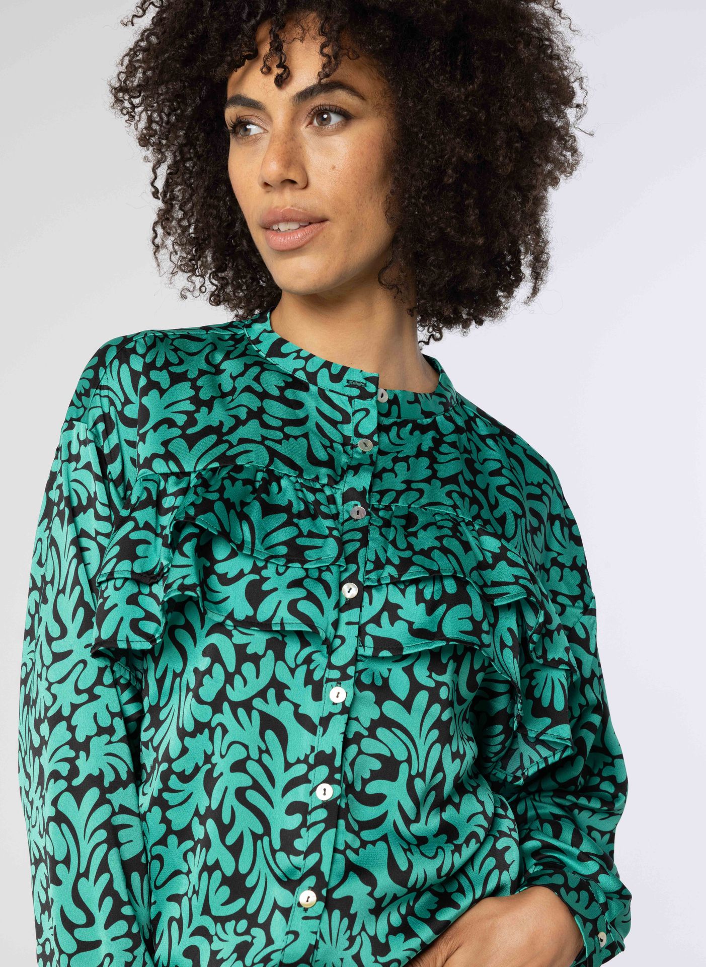 Norah Groene blouse green/black 214083-530