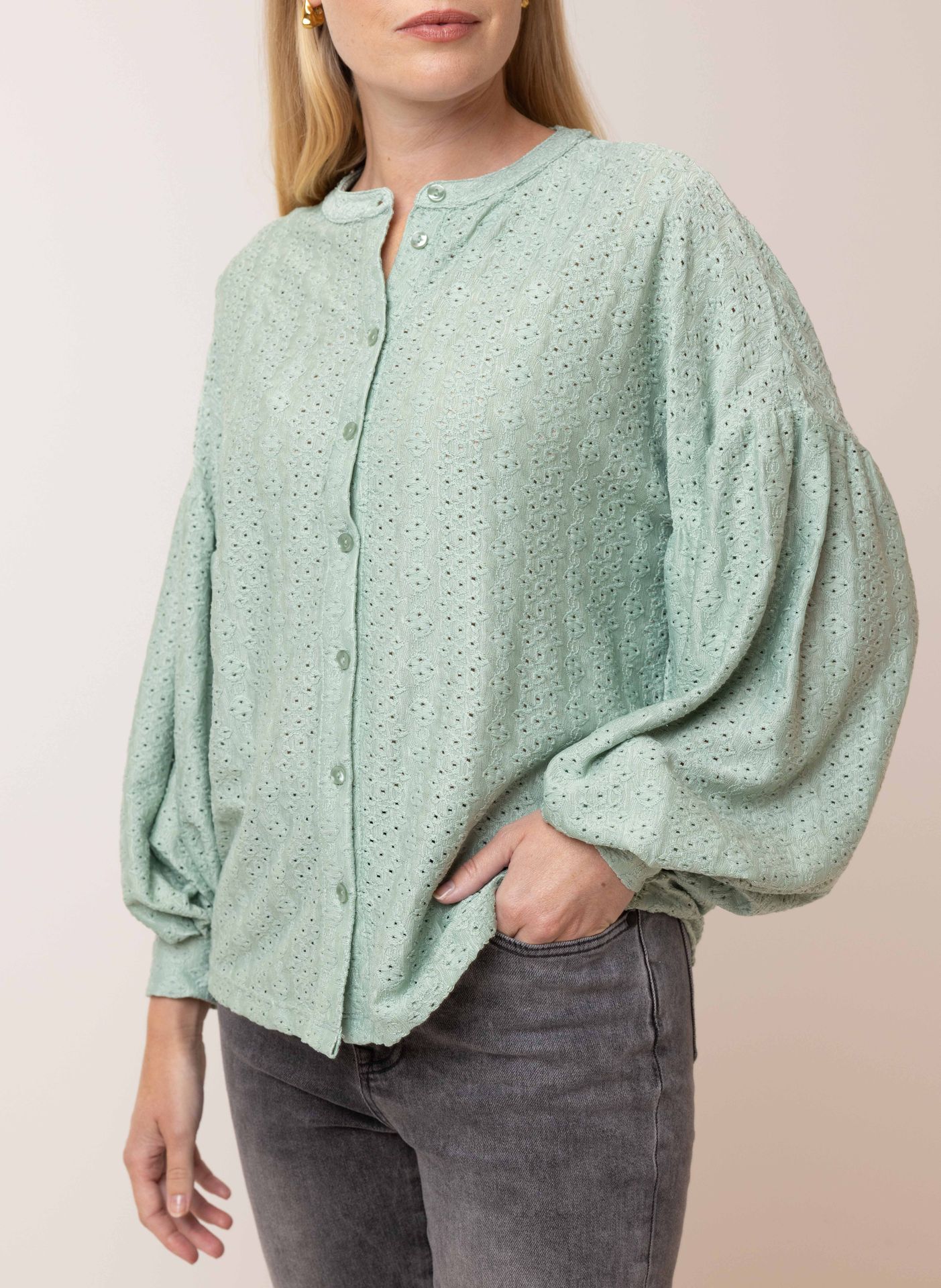 Norah Groene blouse green/grey 214941-540