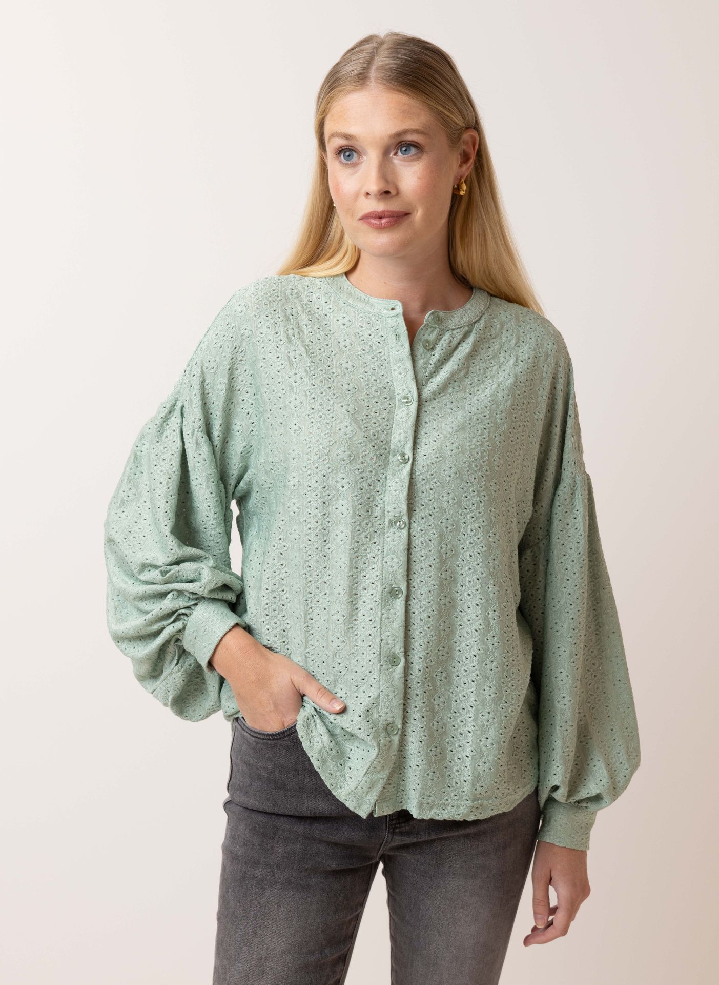 Norah Groene blouse green/grey 214941-540