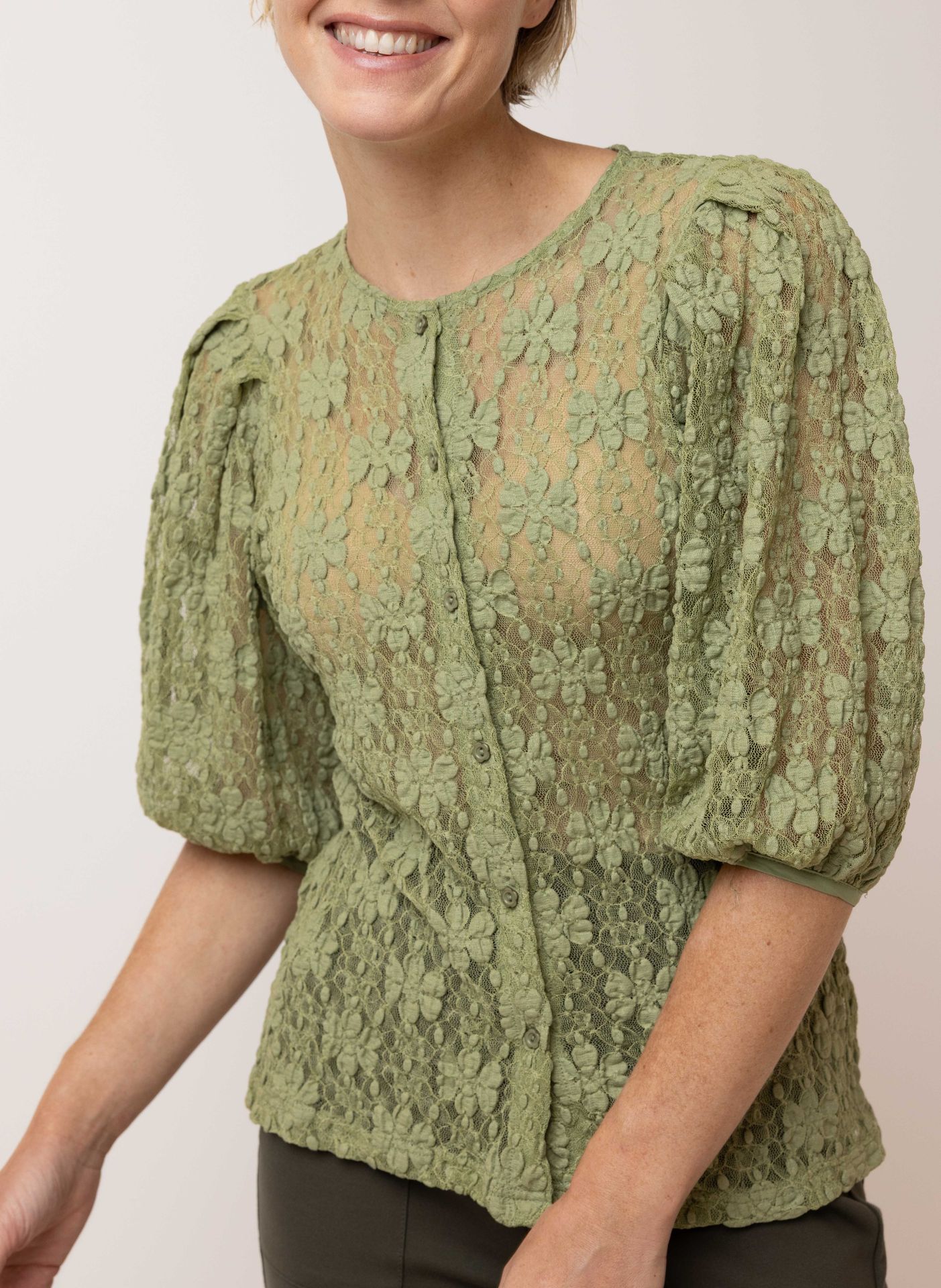 Norah Groene blouse olive green 214967-594