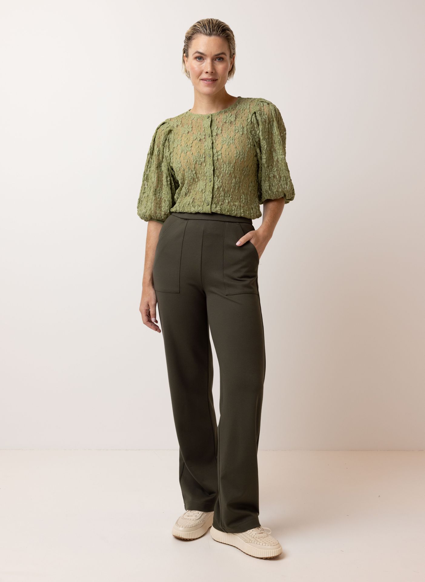 Norah Groene blouse olive green 214967-594