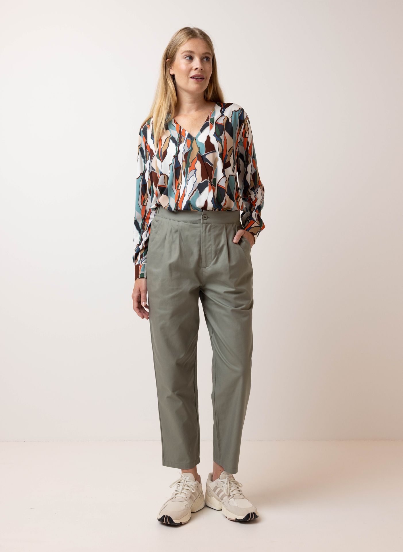 Norah Groene pantalon green/grey 214570-540