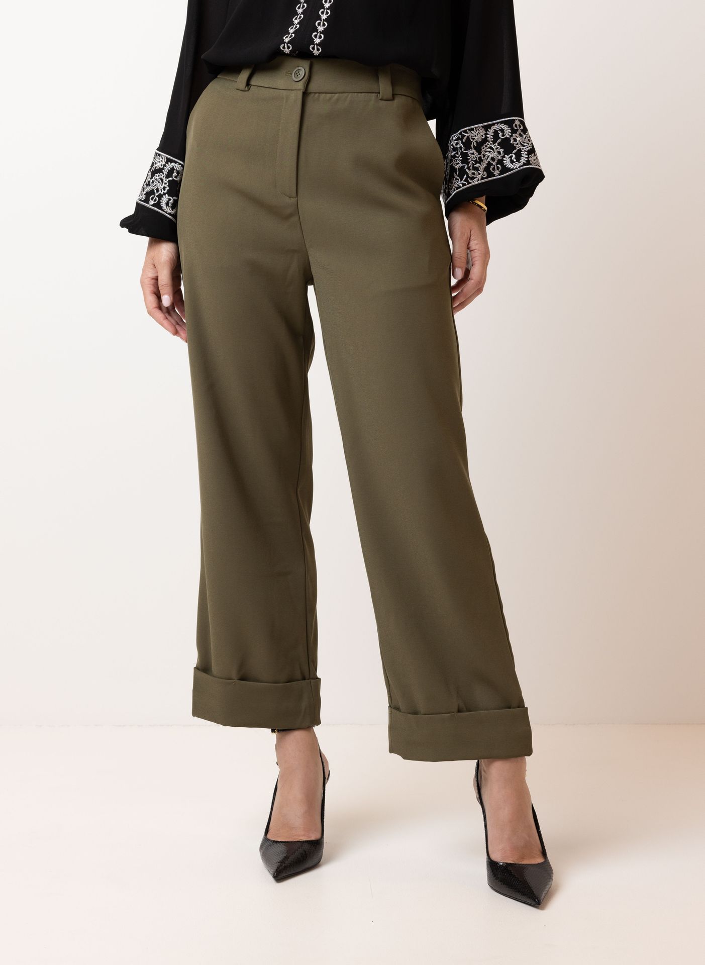 Norah Groene pantalon olive 214493-597