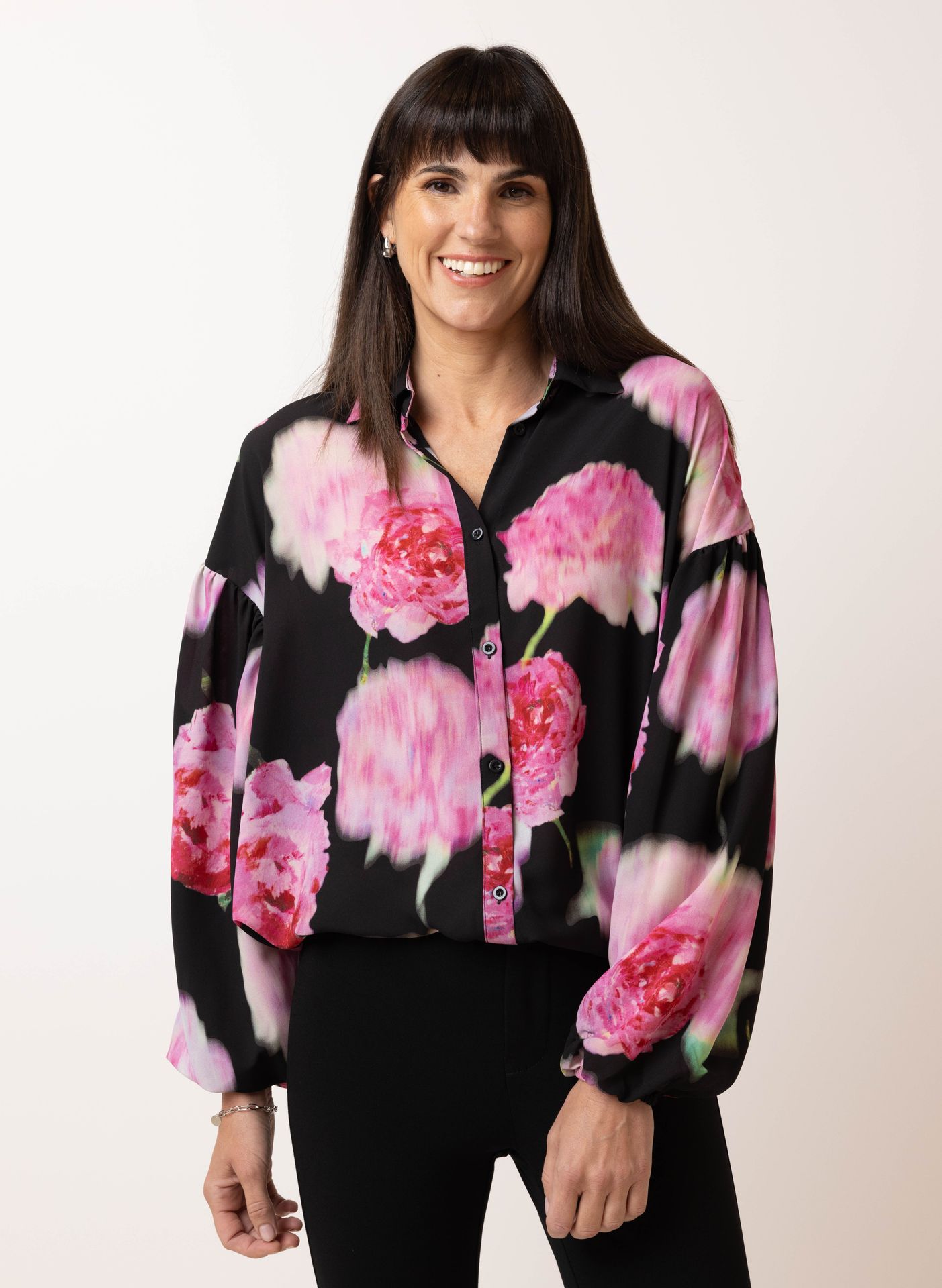 Norah Meerkleurige blouse black multicolor 215590-020