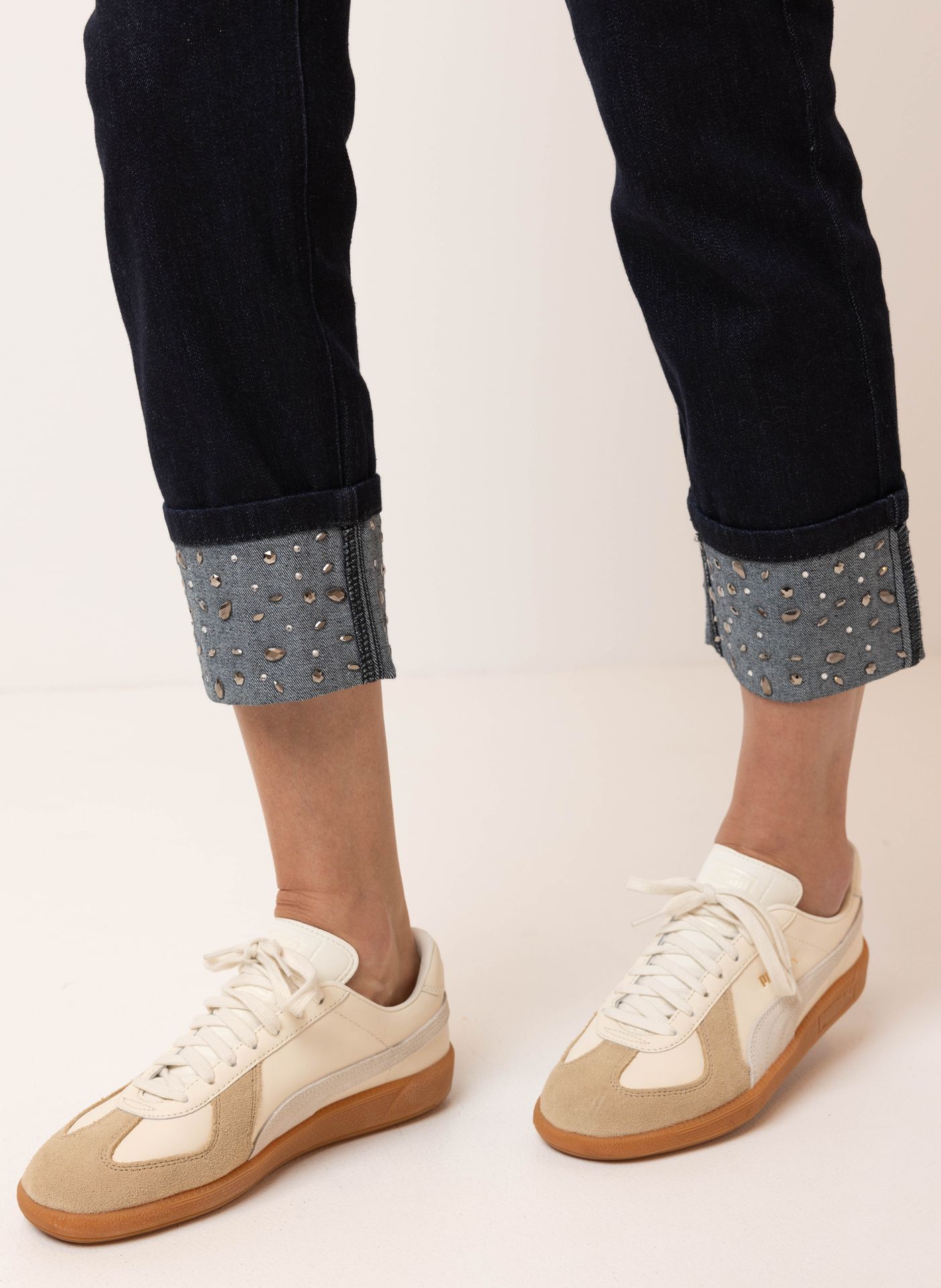 Norah Jeans met studs dark blue 215330-499