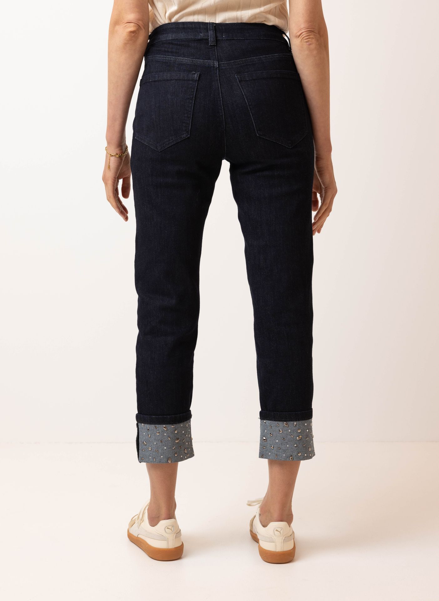 Norah Jeans met studs dark blue 215330-499