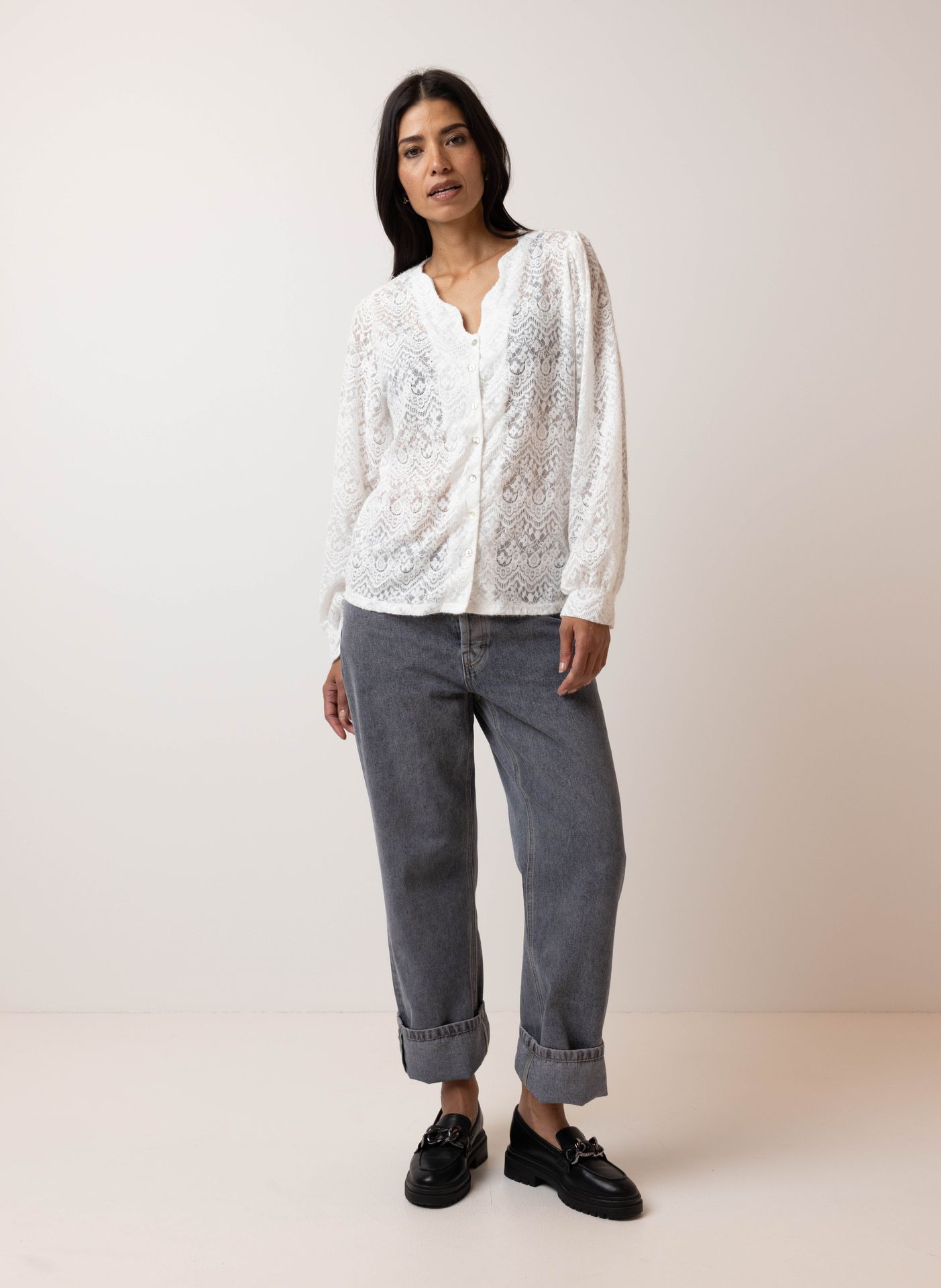 Norah Kanten blouse off-white 215974-101