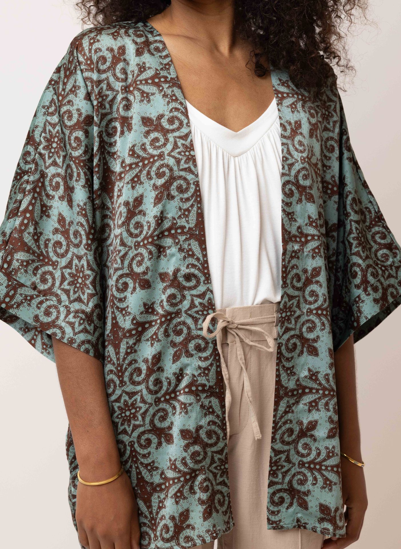 Norah Kimono groen/bruin green/brown 214050-532