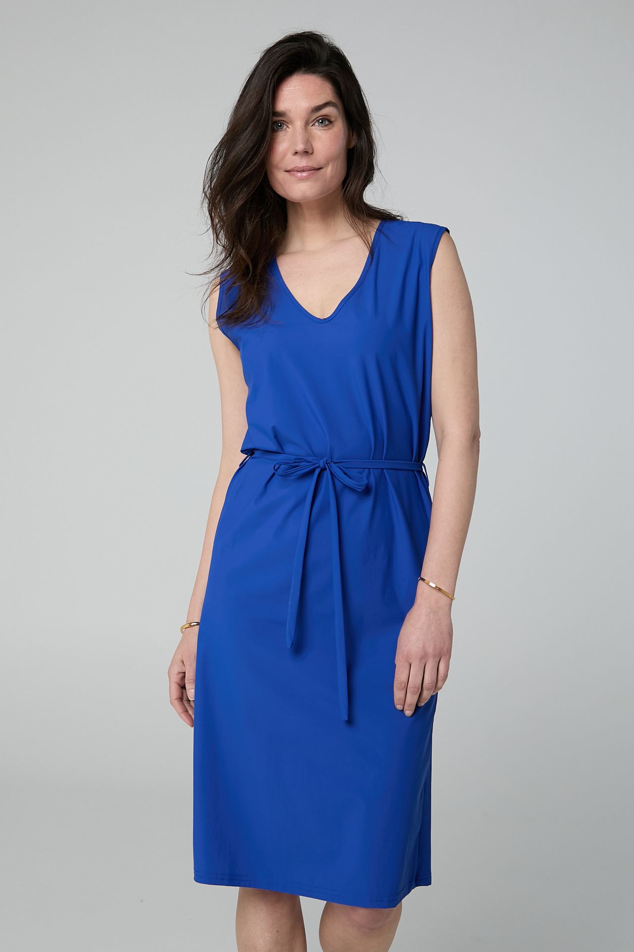 Norah Kobaltblauwe midi jurk cobalt 213474-468